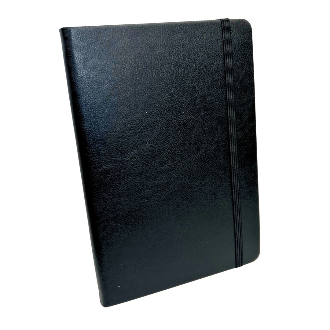 Elegantes Geschenkset Classico mit Personalisierung - Leder-Notizbuch A5, Regenschirm, Kugelschreiber, Visitenkartenetui und Schlüsselanhänger in ästhetischer Geschenkbox