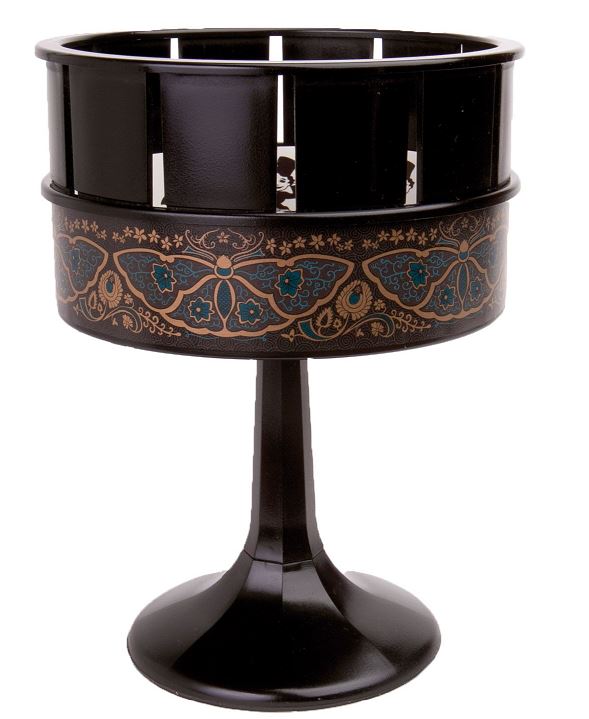 Zoetrop H68 – Filmprojektor aus dem 19. Jahrhundert mit personalisierbarer Gravur, ideal als Geschenk – Höhe 19 cm, klassisches Design zur Wohnraumdekoration
