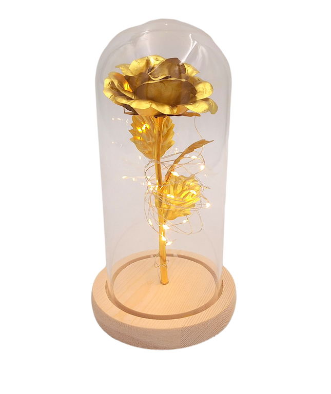 LED-Nachtlampe Rose mit personalisierbarer Gravur, romantisches Geschenk, Höhe 21,5 cm, sanftes Licht, ideale Dekoration fürs Schlafzimmer