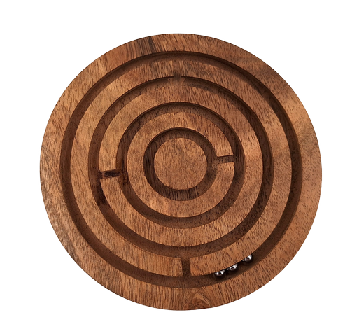 Geschicklichkeitsspiel Kugeln im Labyrinth aus Holz mit Gravurpersonalisierung