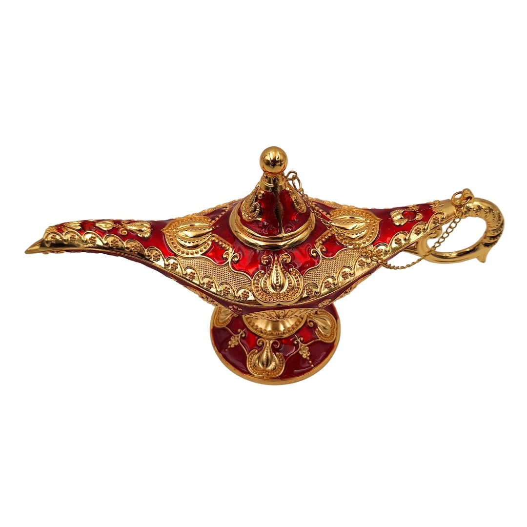 Aladins LAR-Lampe mit schönen goldenen Verzierungen, 22 x 7 x 11 cm