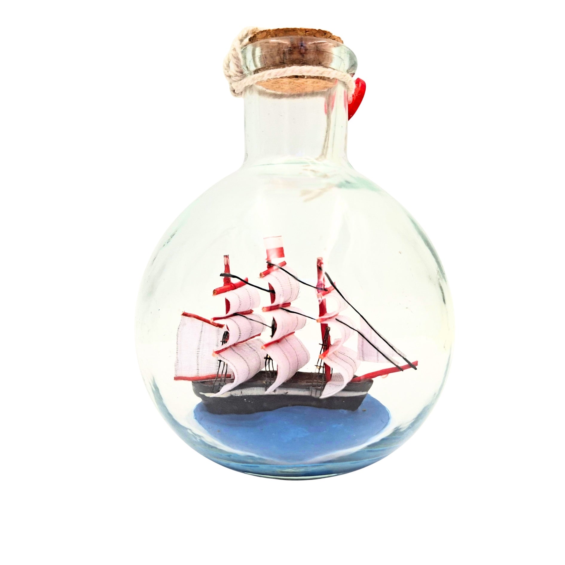 Schiff in der Flasche Rafandynka mit Gravur-Personalisierung – klassische maritime Dekoration 8,5 cm, Geschenk für Segelliebhaber