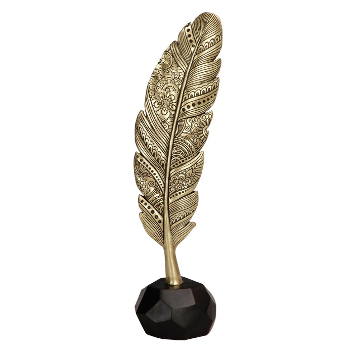 Goldene dekorative Feder 30,7 cm mit Gravurmöglichkeit