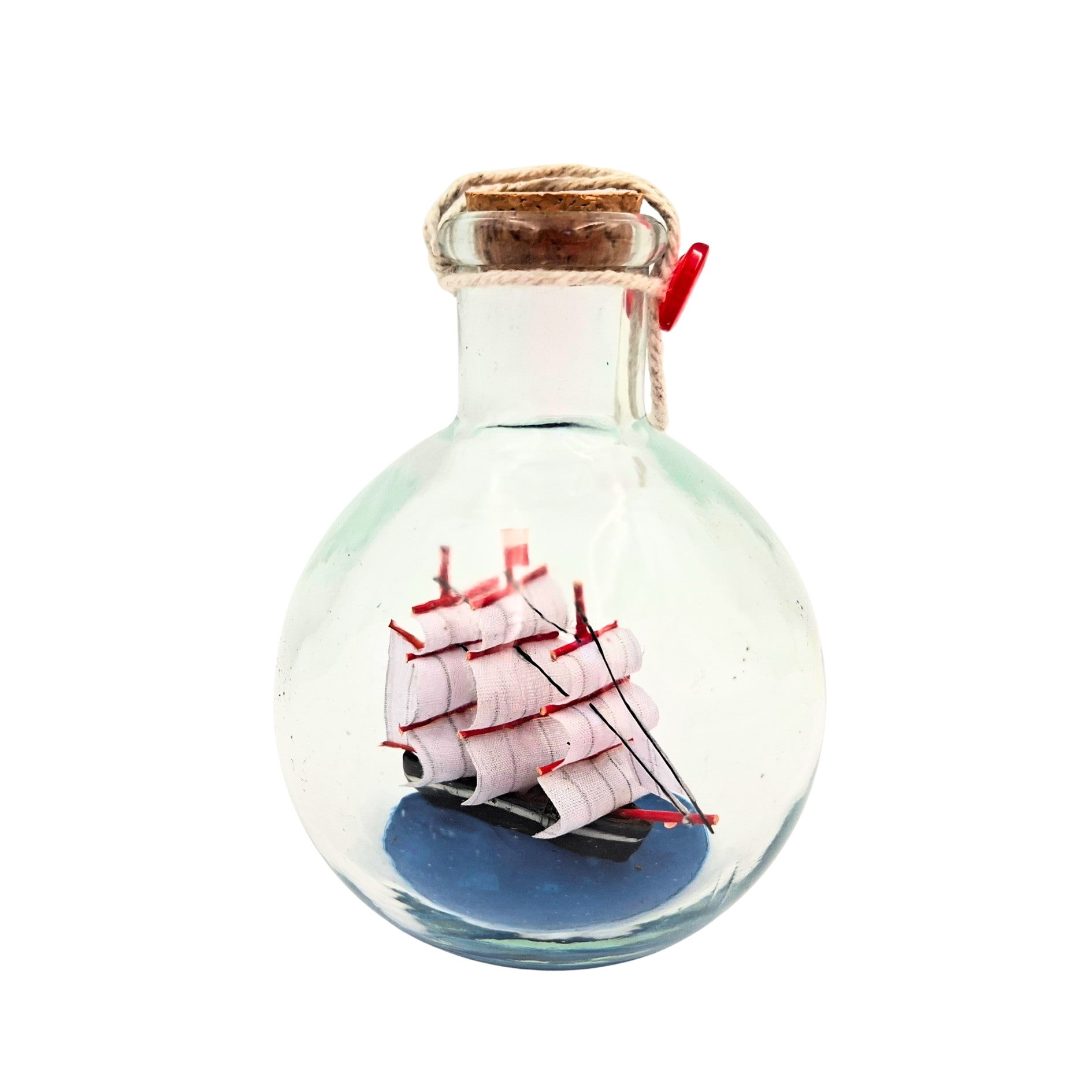 Schiff in der Flasche Rafandynka mit Gravur-Personalisierung – klassische maritime Dekoration 8,5 cm, Geschenk für Segelliebhaber