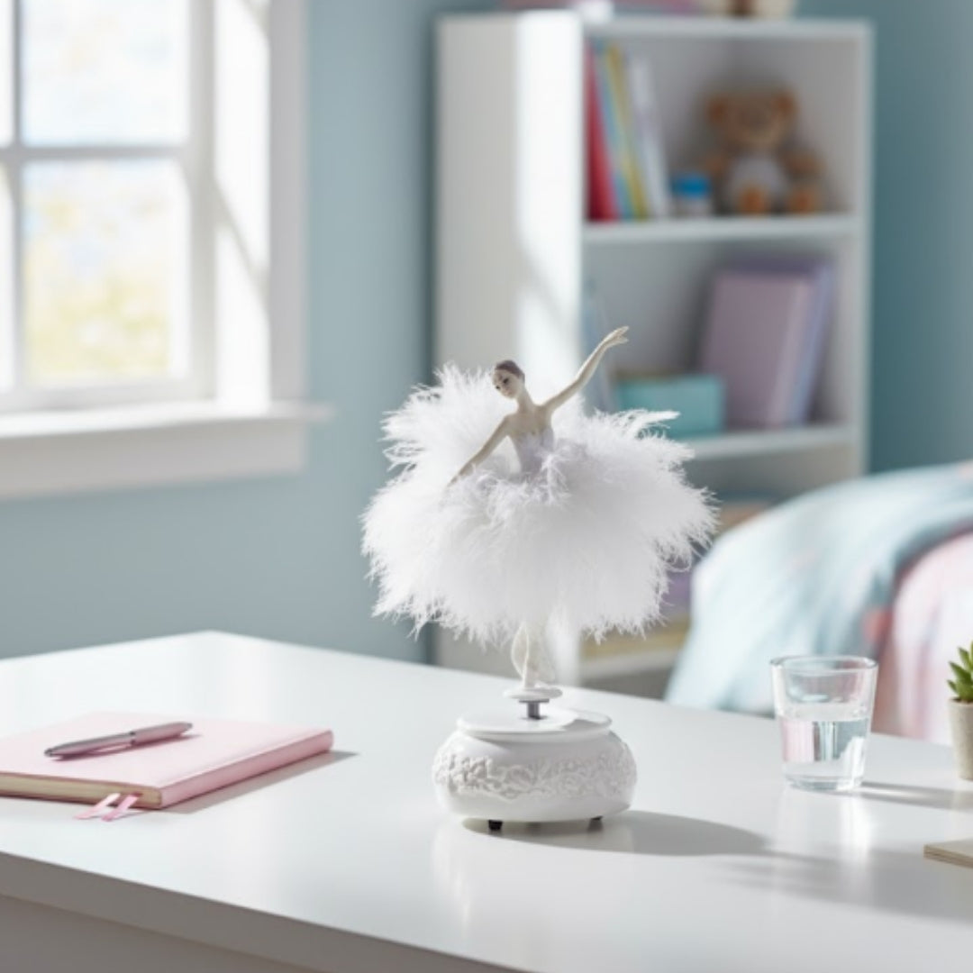 Spieluhr Ballerina Schneekönigin beweglich 23,5 cm mit Gravur