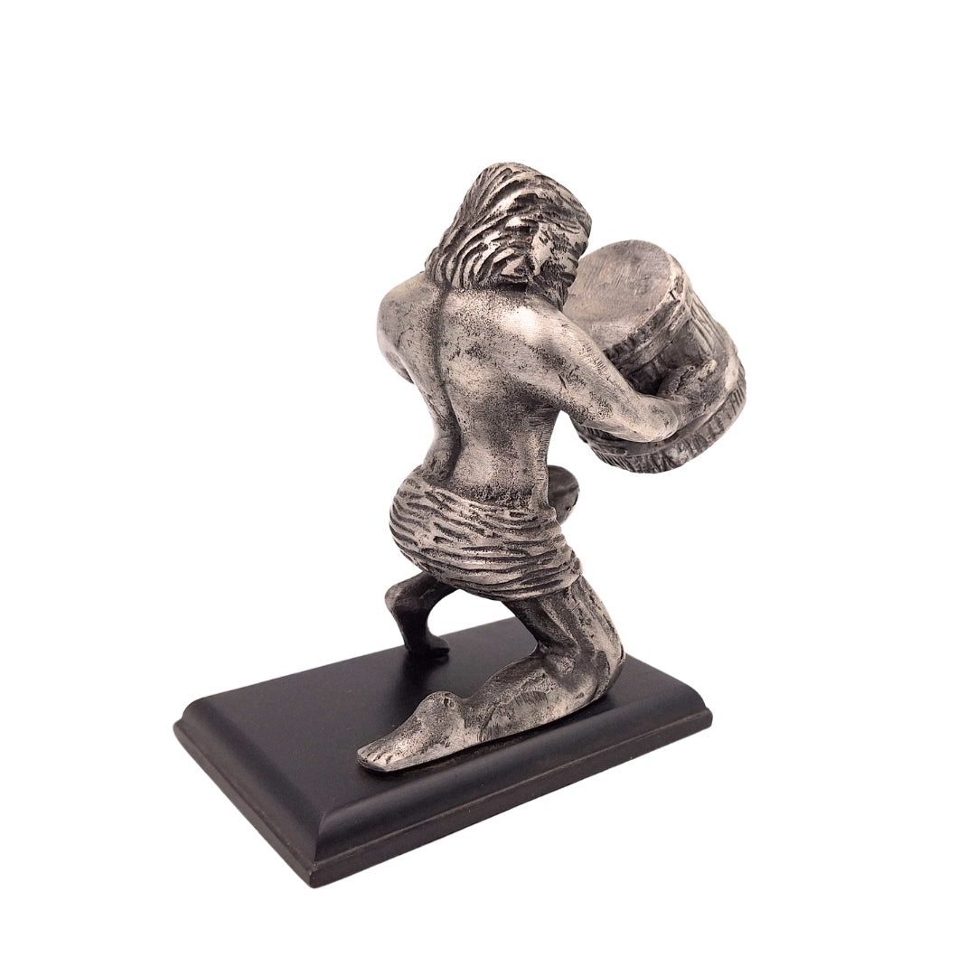 Dekorative Figur Wassermann AQU aus Aluminium, personalisierte Gravur, ideal als Geschenk, Höhe 18 cm, klassischer und Art-déco-Stil