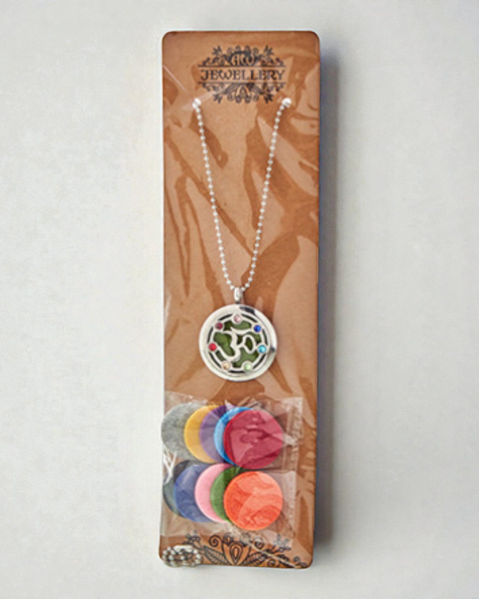 Aromalife Chakra OM-Halskette – Duftmedaillon 30 mm