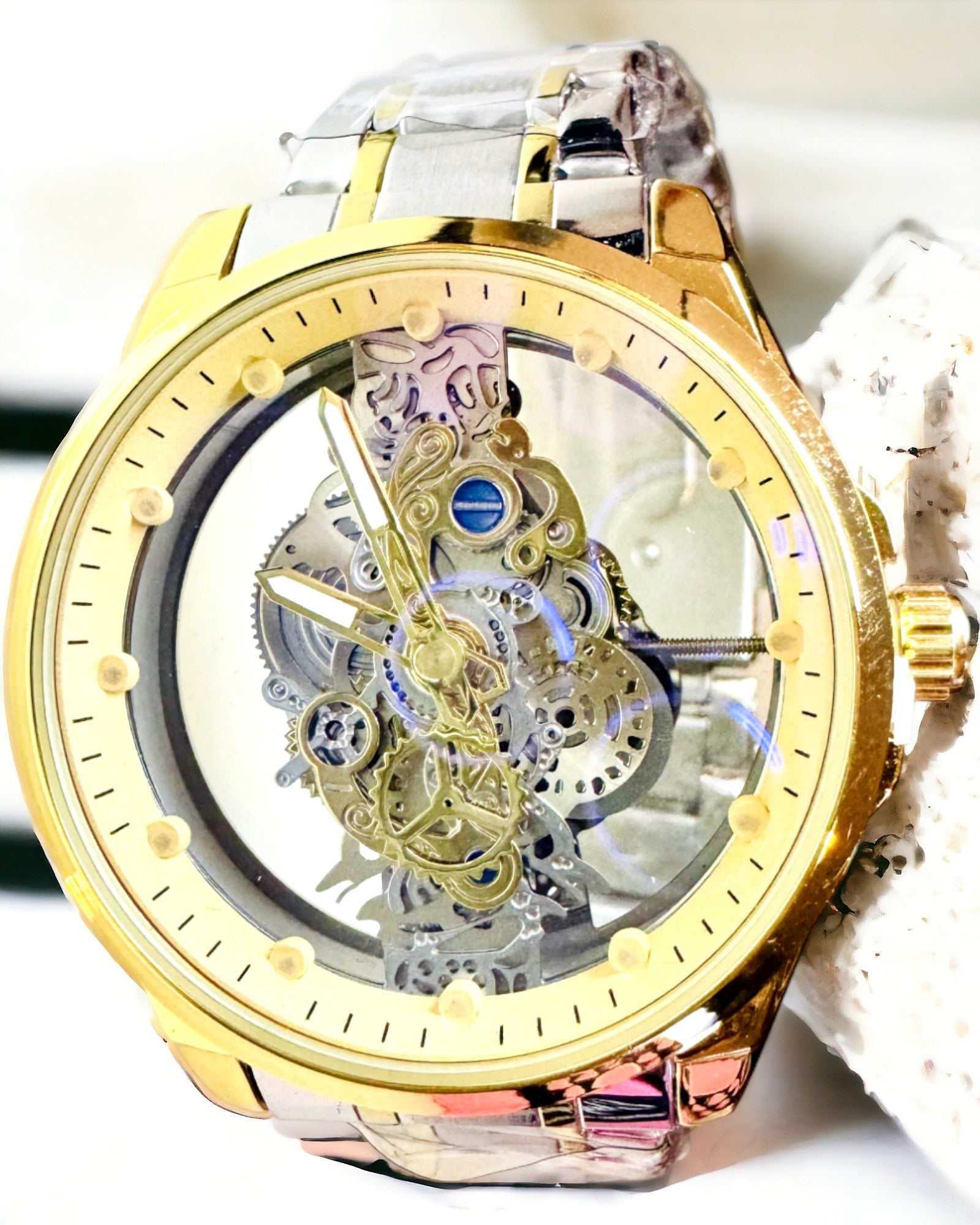 Herren-Quarzuhr "Vision Sport" – Beidseitig Transparent aus Aluminium