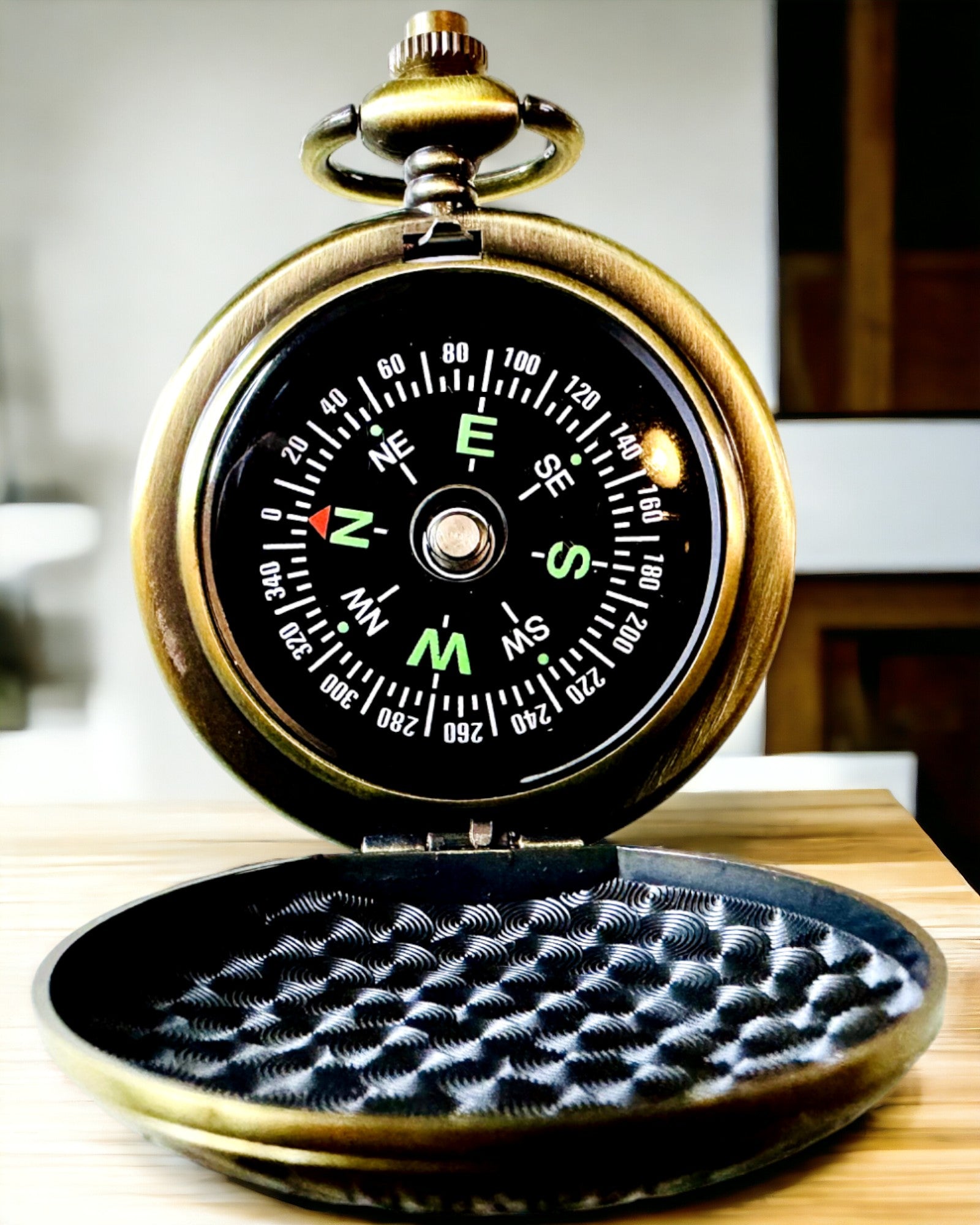 Taschenkompass Retro mit New York-Motiv – Multifunktionaler, Eleganter Kompass mit Abbild der Freiheitsstatue