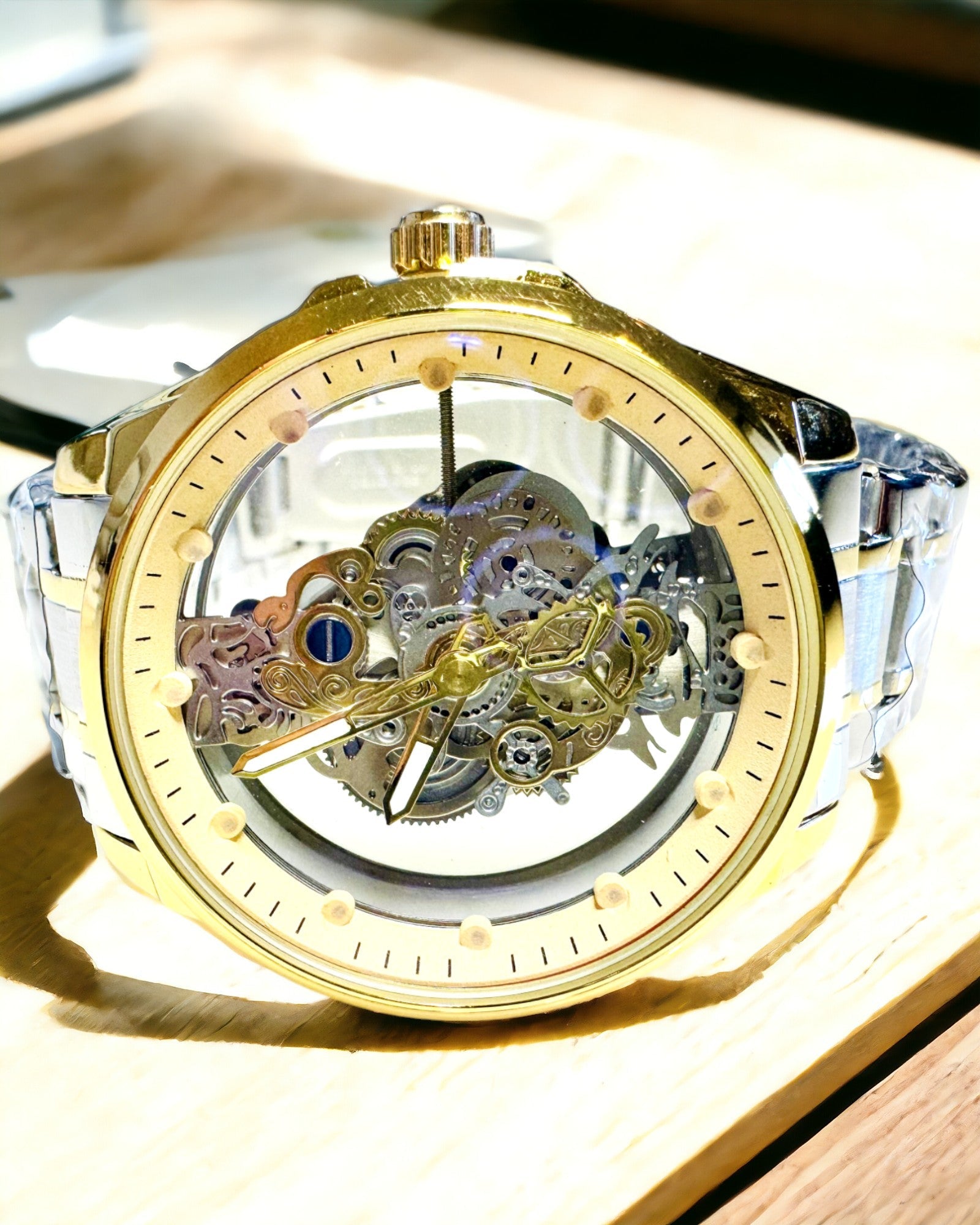 Herren-Quarzuhr "Vision Sport" – Beidseitig Transparent aus Aluminium