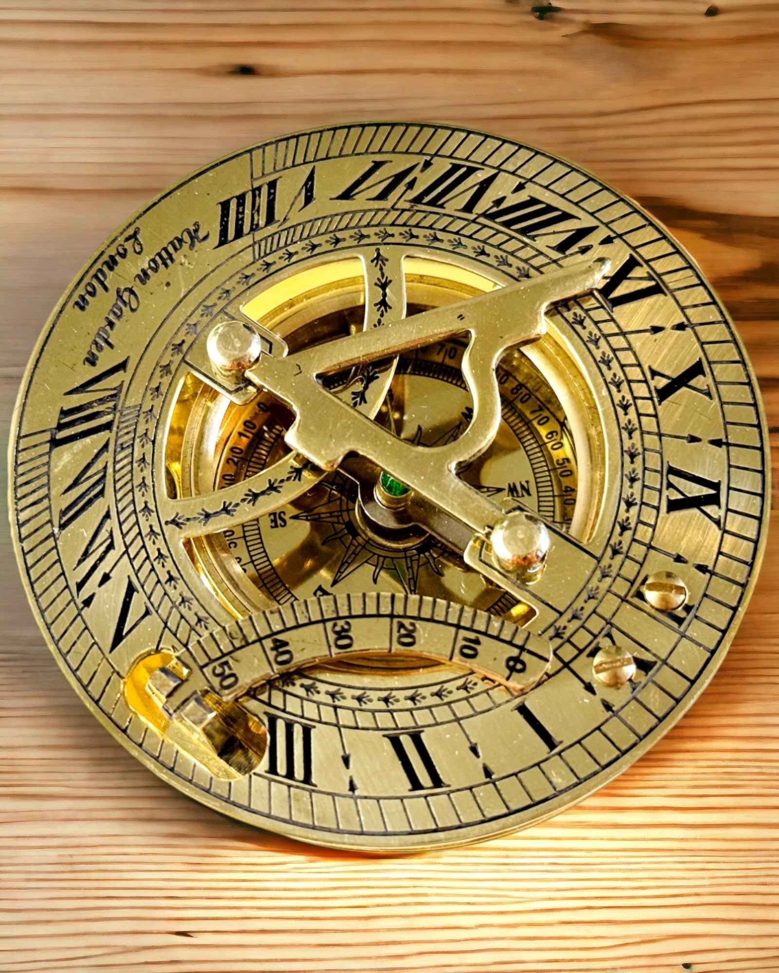 Navigationskompass mit Sextant und Personalisierungsmöglichkeit - Maritim XL