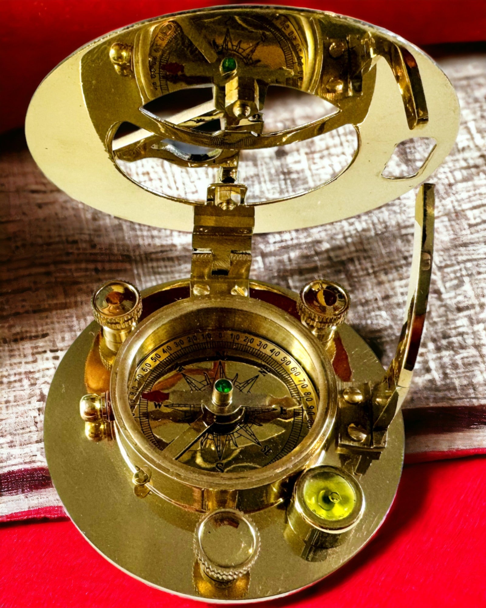 Navigationskompass mit Sextant und Personalisierungsmöglichkeit - Maritim XL