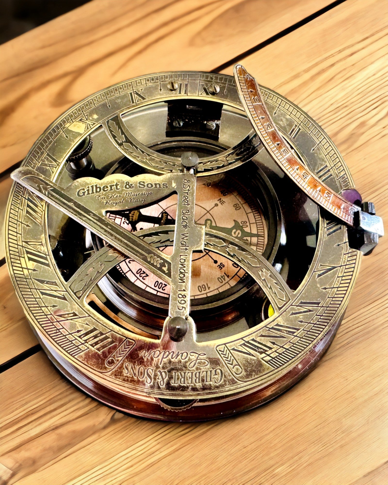 Antiker Premium-Navigationskompass mit Gravurmöglichkeit – Handgefertigt