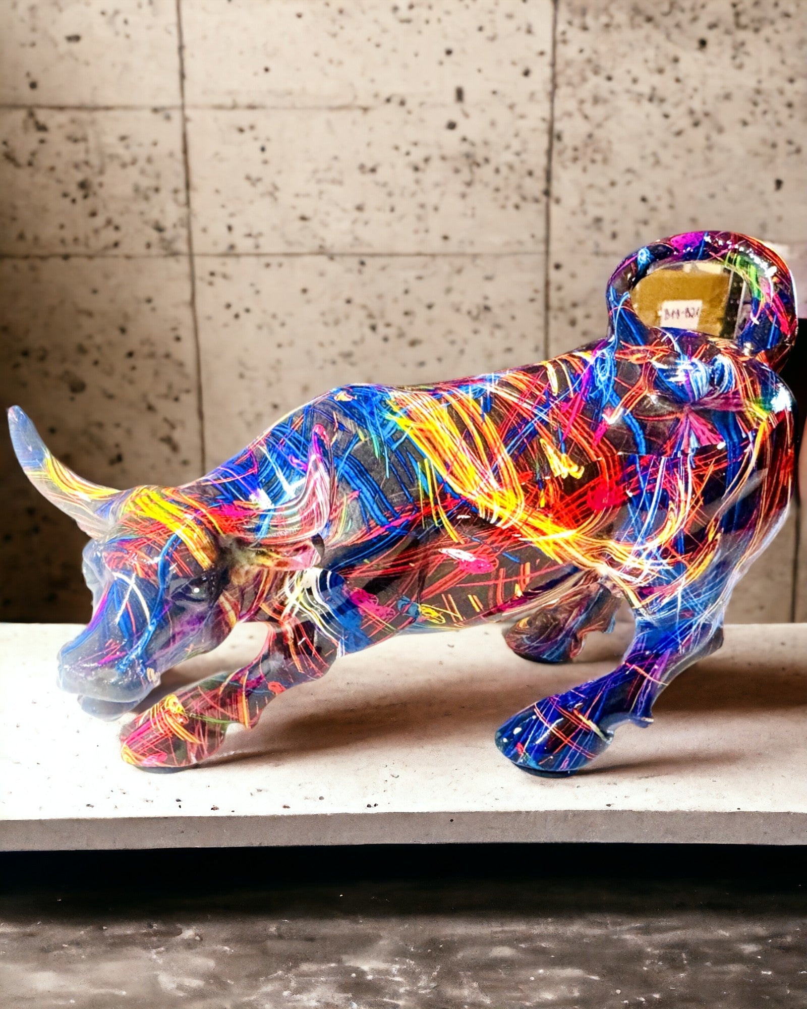 Dekorative Skulptur Stier "BullArt" – Einzigartige Kunst mit Gravuroption - 4 Farbvarianten, als personalisiertes Geschenk