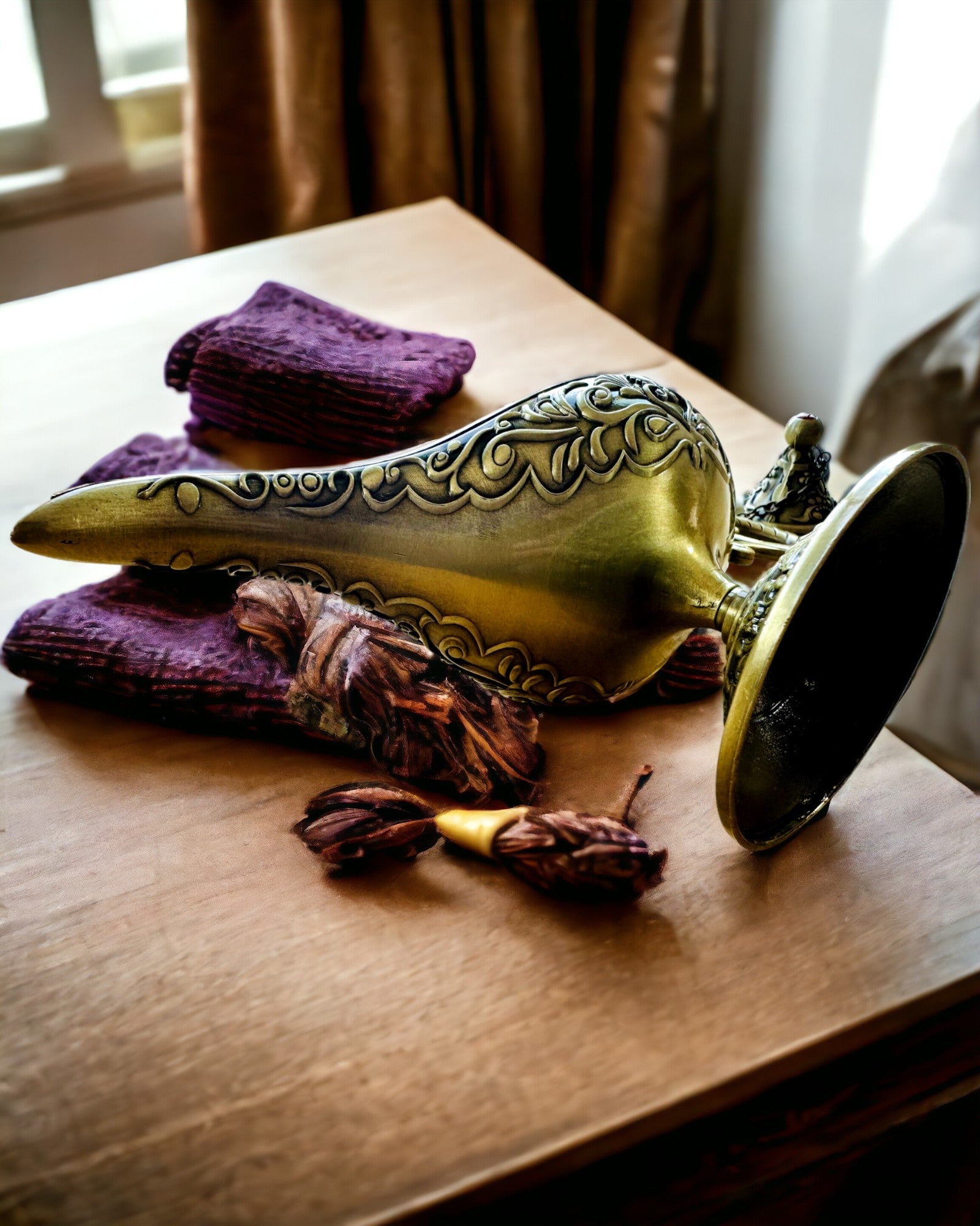 Magische Lampe von Aladin mit Gravuroption - Variante Geschreddertes Gold