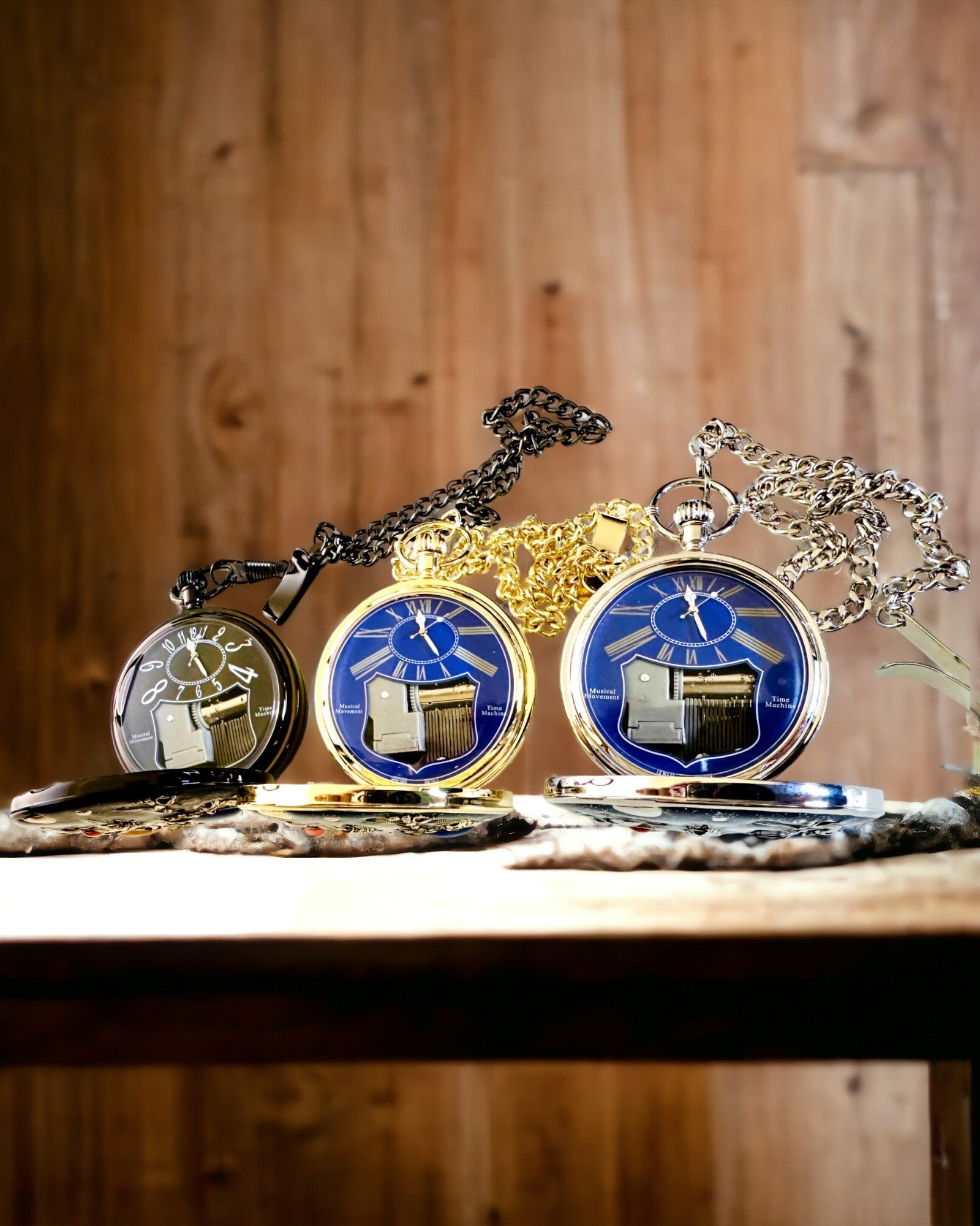 Taschenuhr "Astrum Temporis" - Silberrahmen. Möglichkeit zur Personalisierung mit Gravur