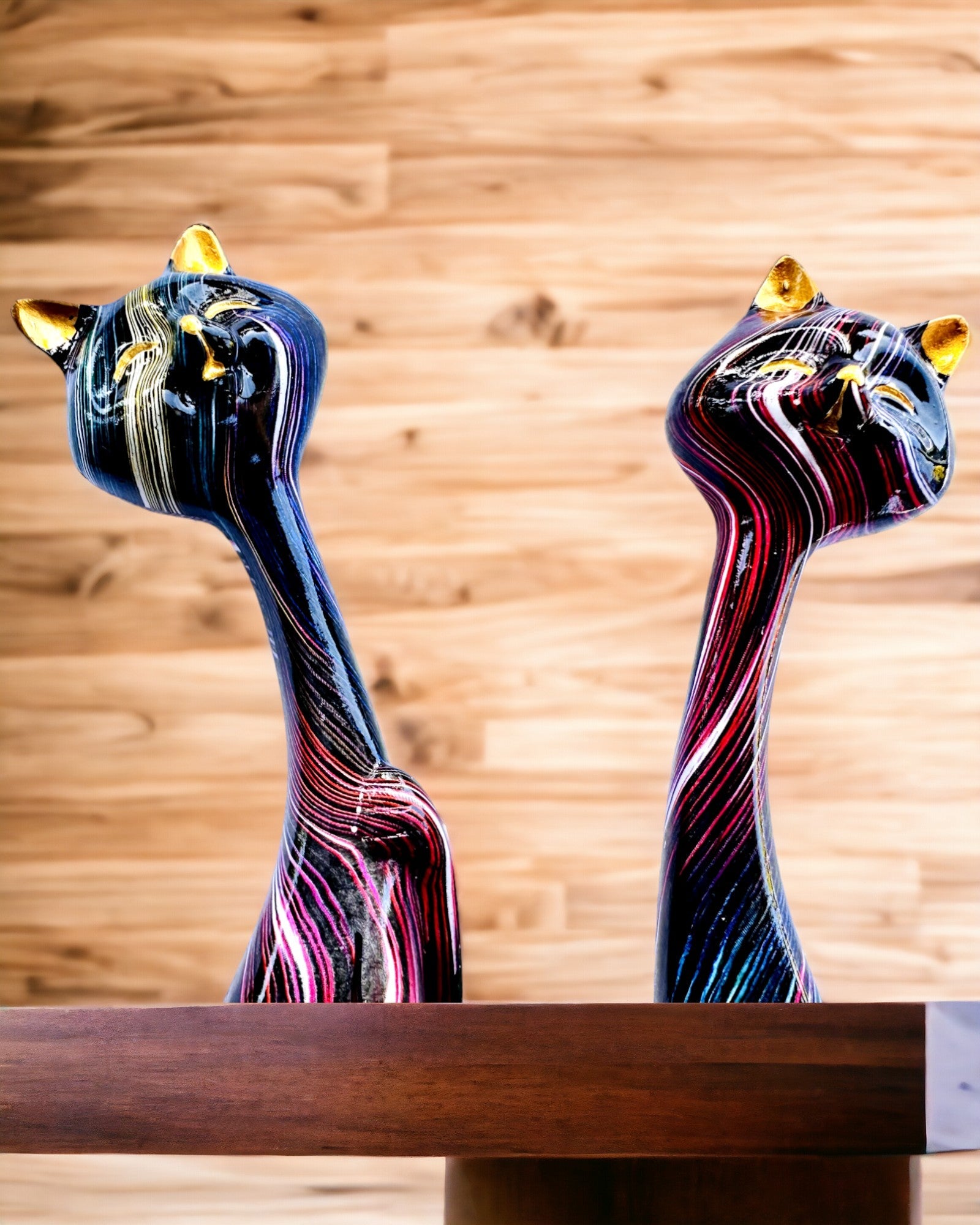 "Koci Eleganci" - Dekoratives Figurenset aus Harz mit der Möglichkeit zur Personalisierung durch Gravur