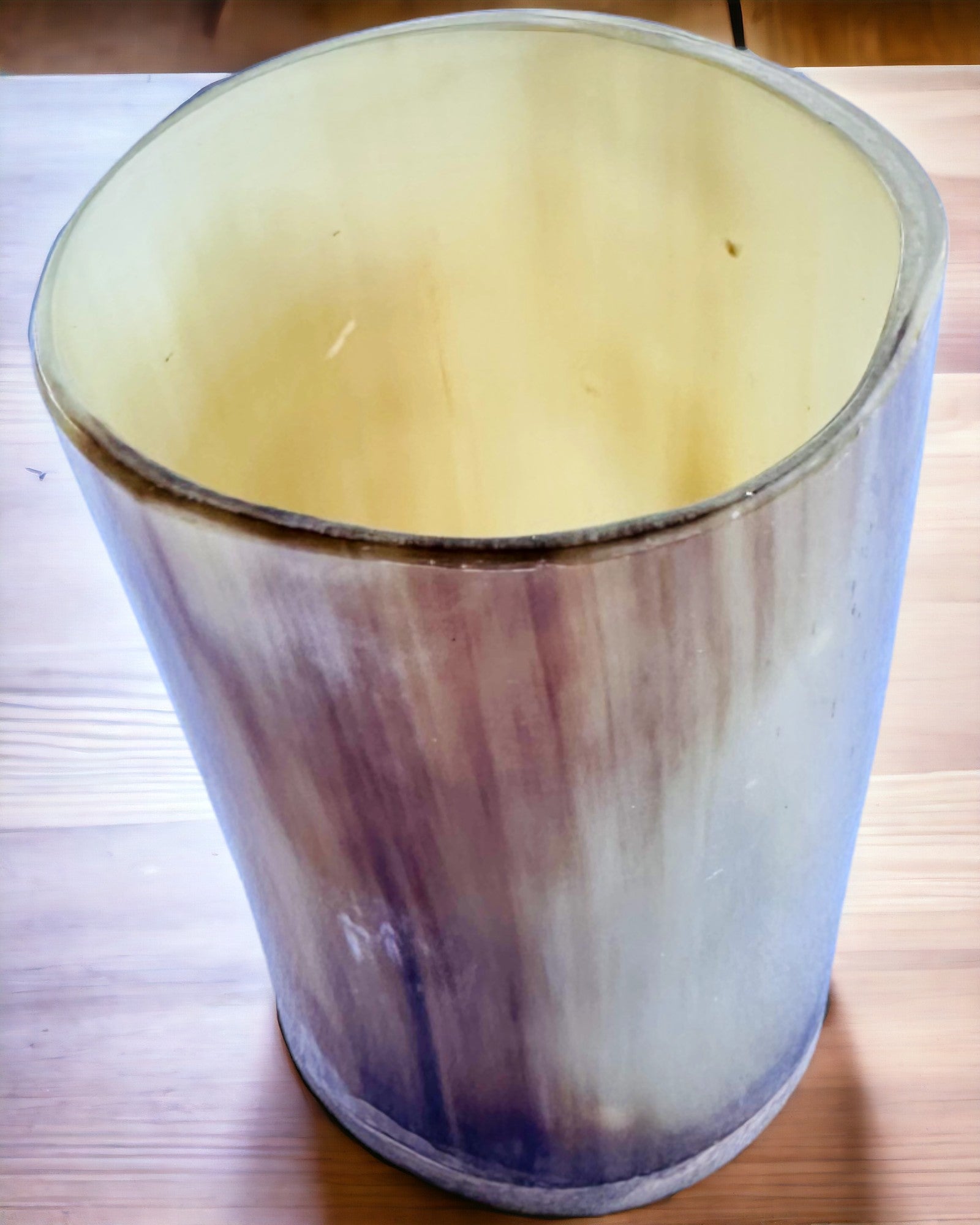 Handgefertigte kleine Tasse mit Gravurmöglichkeit, indisches Glas Tasse, Personalisierung als Geschenk möglich, Gravur. Helle Farbe