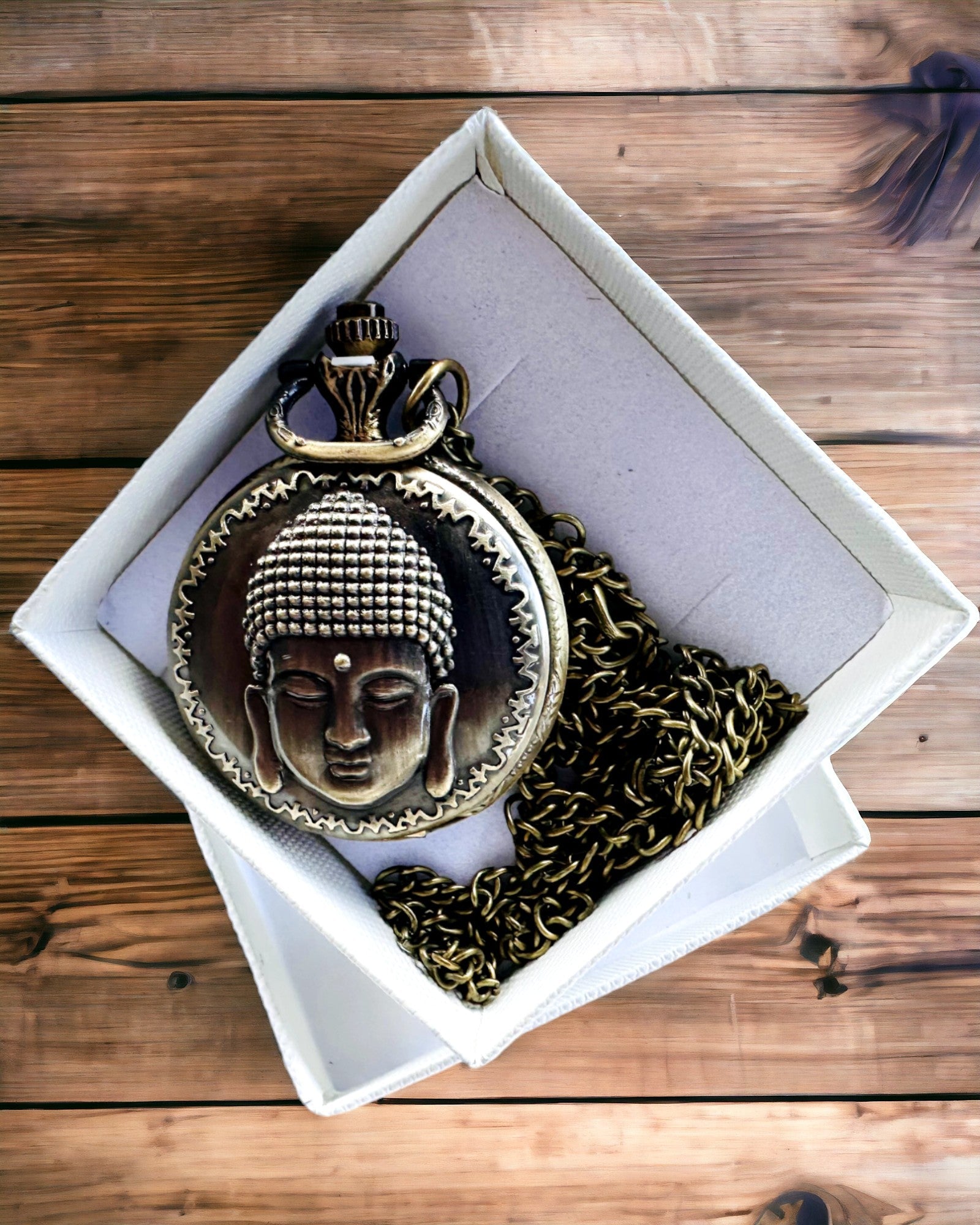 Taschenuhr "Buddha Time Elegance", Personalisierung mit Gravur möglich
