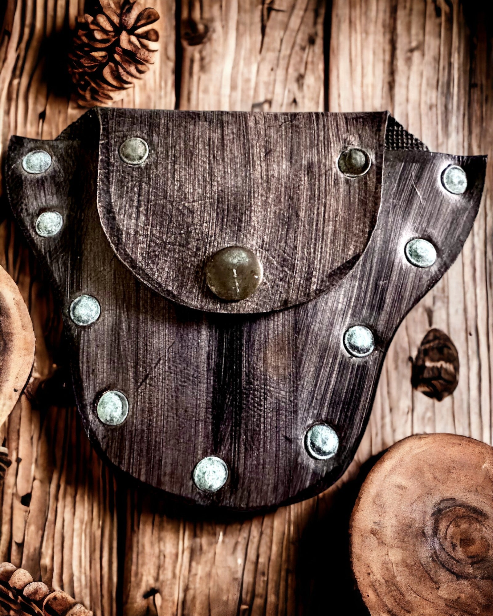 Waldkobold-Versteck-Geldbeutel – Handgefertigter Kleiner Lederbeutel