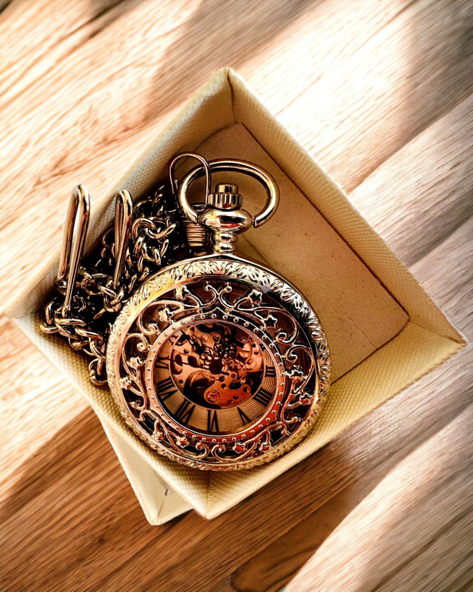 Silberne Taschenuhr "Vintage Elegance" mit Gravurpersonalisierung möglich