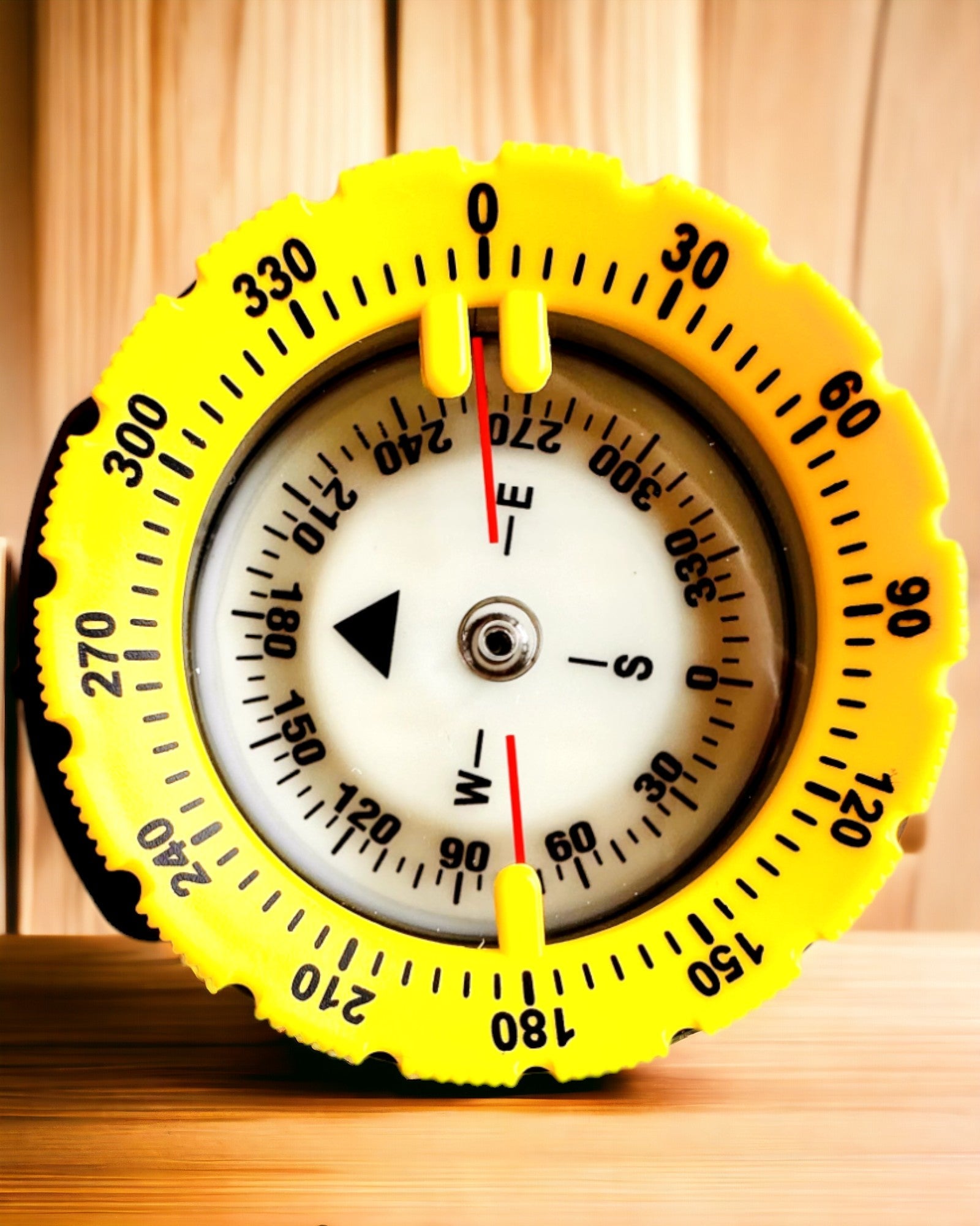 Taucherkompass AquaGuide - wasserdichter Kompass mit Leuchtfunktion und flexiblem Armband, Personalisierung möglich