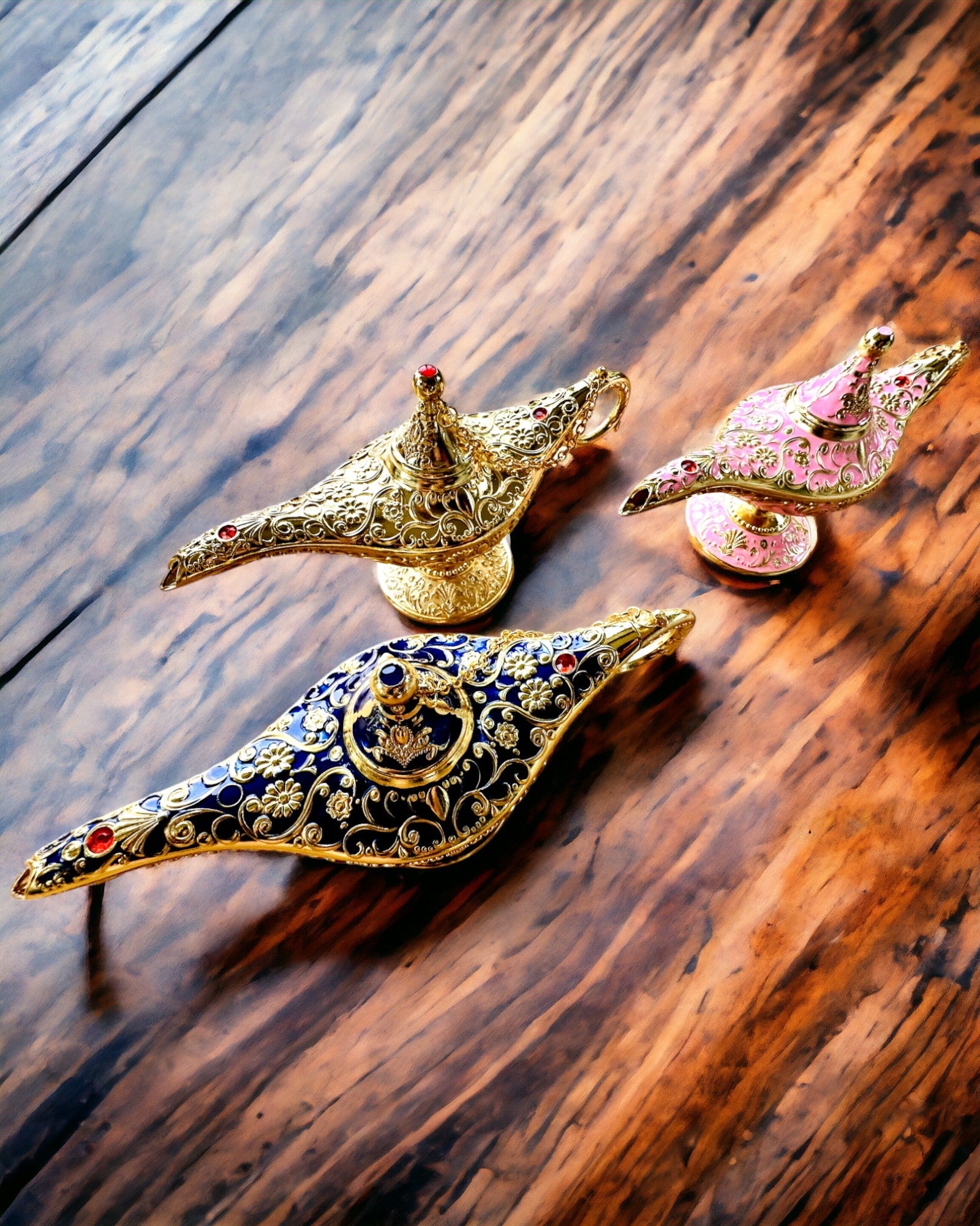 Magische Aladins Lampe mit Gravuroption - Klassische Goldene Variante, durchzogen