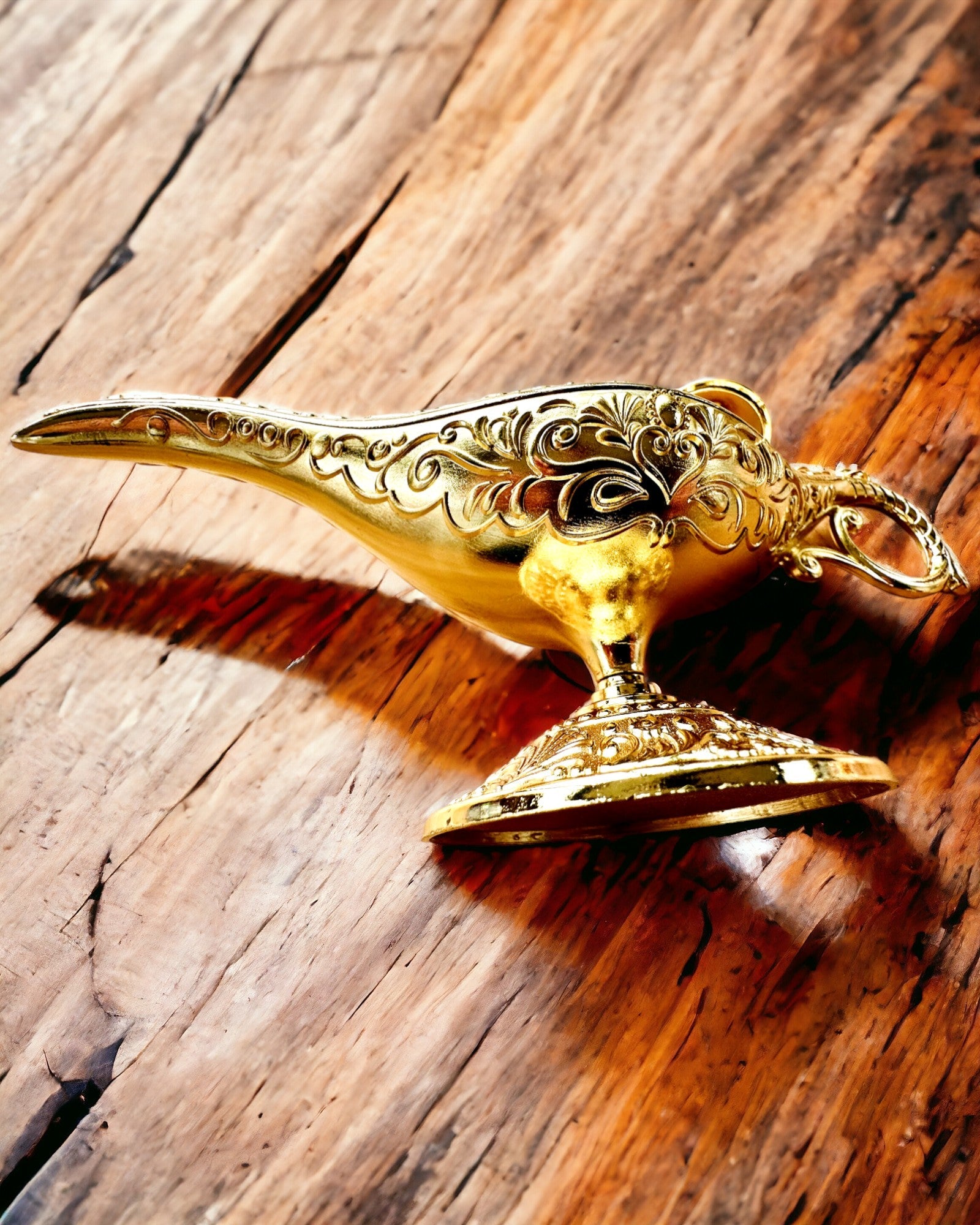 Magische Aladins Lampe mit Gravuroption - Klassische Goldene Variante, durchzogen