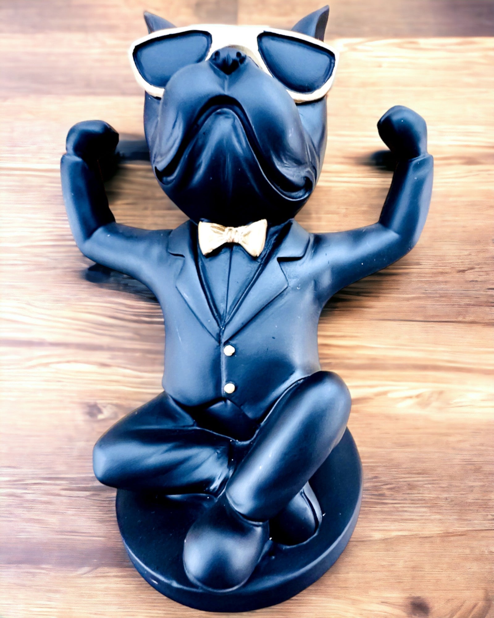 Figur Bulldog Elegance - Exklusiver Glasständer, Personalisierung mit Gravur möglich