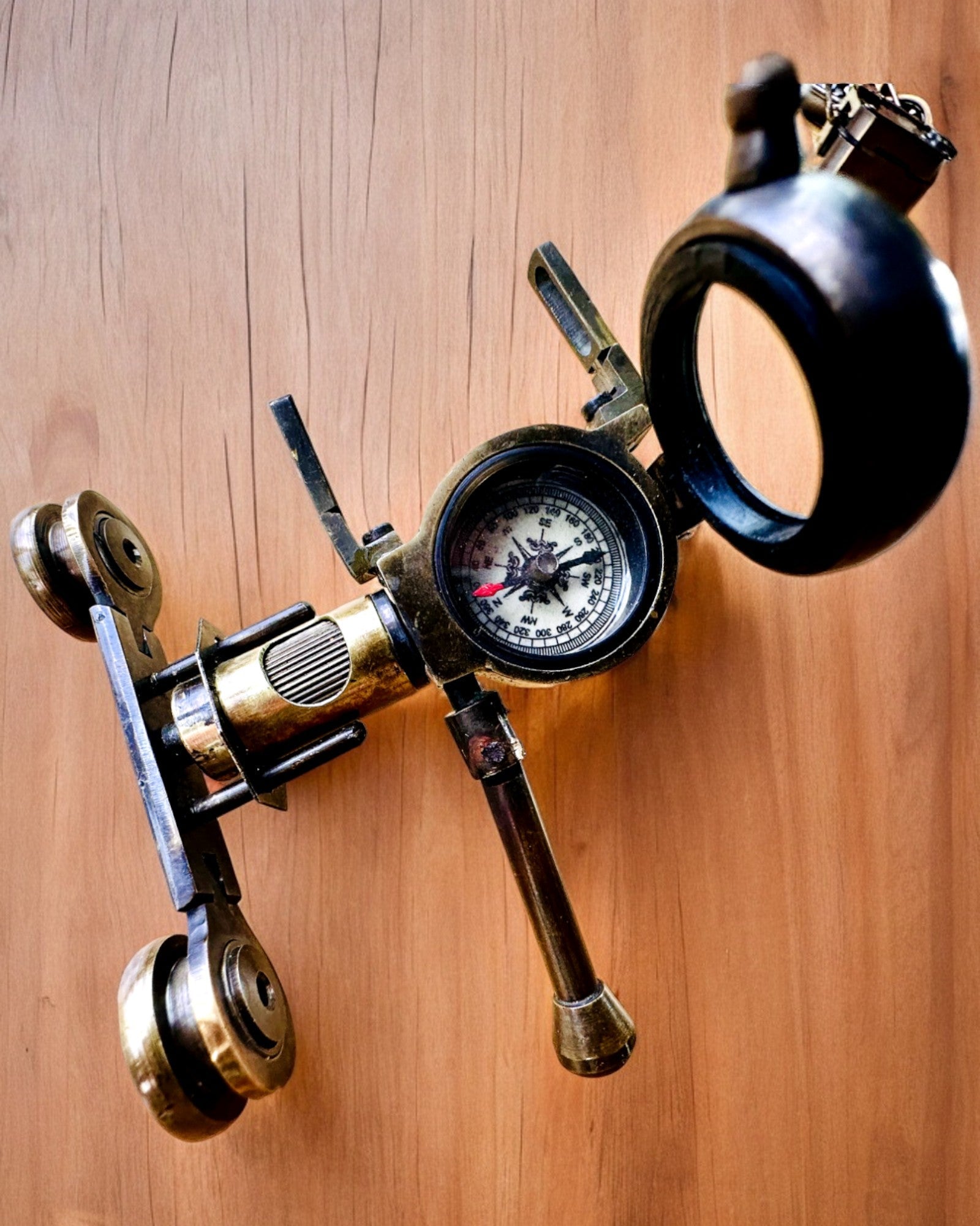 Binocular Nautica - Exklusives Vintage-Accessoire - Handgefertigt mit Gravuroption, Dekoration für das Büro, Premium