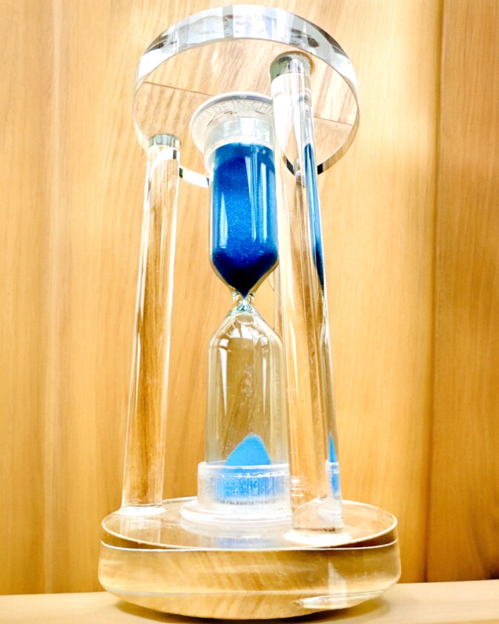 Sanduhr „Blue Elegance“, 10 cm hoch, misst 10 Minuten Zeit