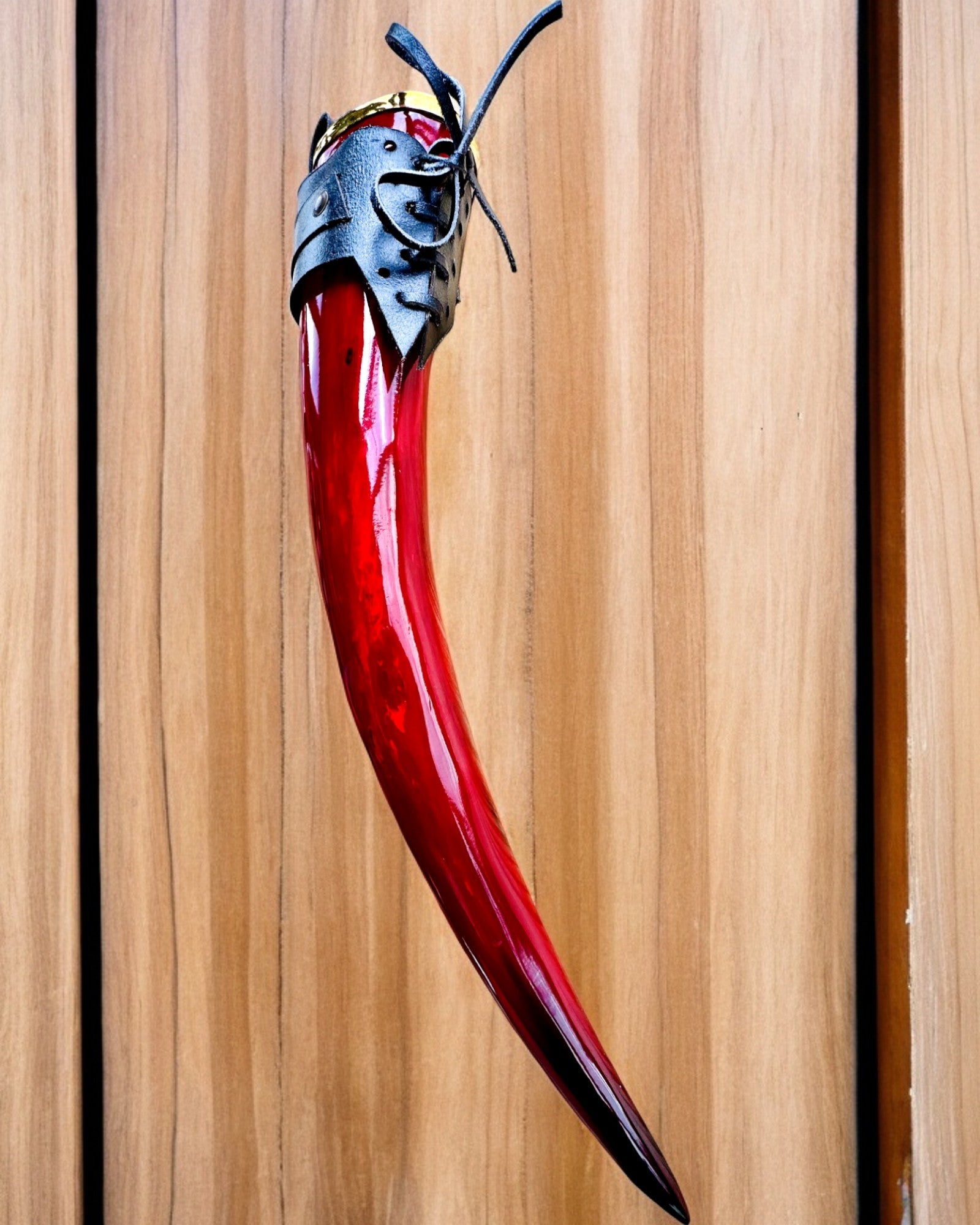 Kriegerhornbecher - Rot - mit Gravur personalisierbar