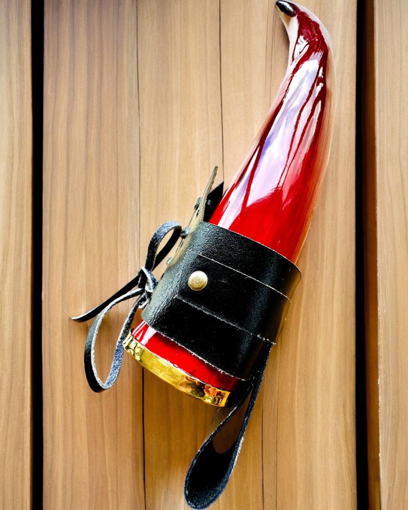 Kriegerhornbecher - Rot - mit Gravur personalisierbar