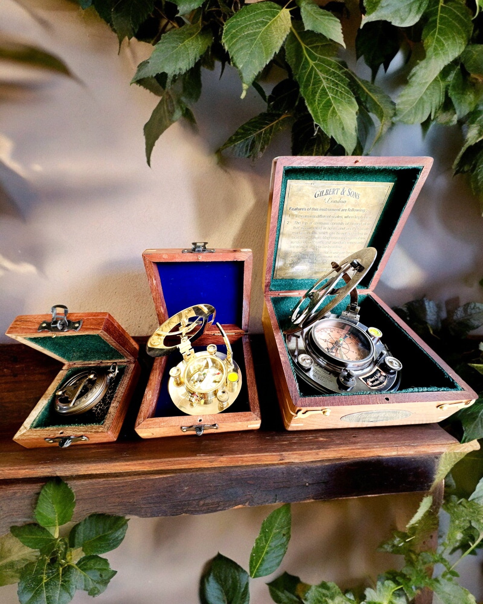Holzkiste für Kompass "Navigator" - Möglichkeit zur Personalisierung mit Gravur