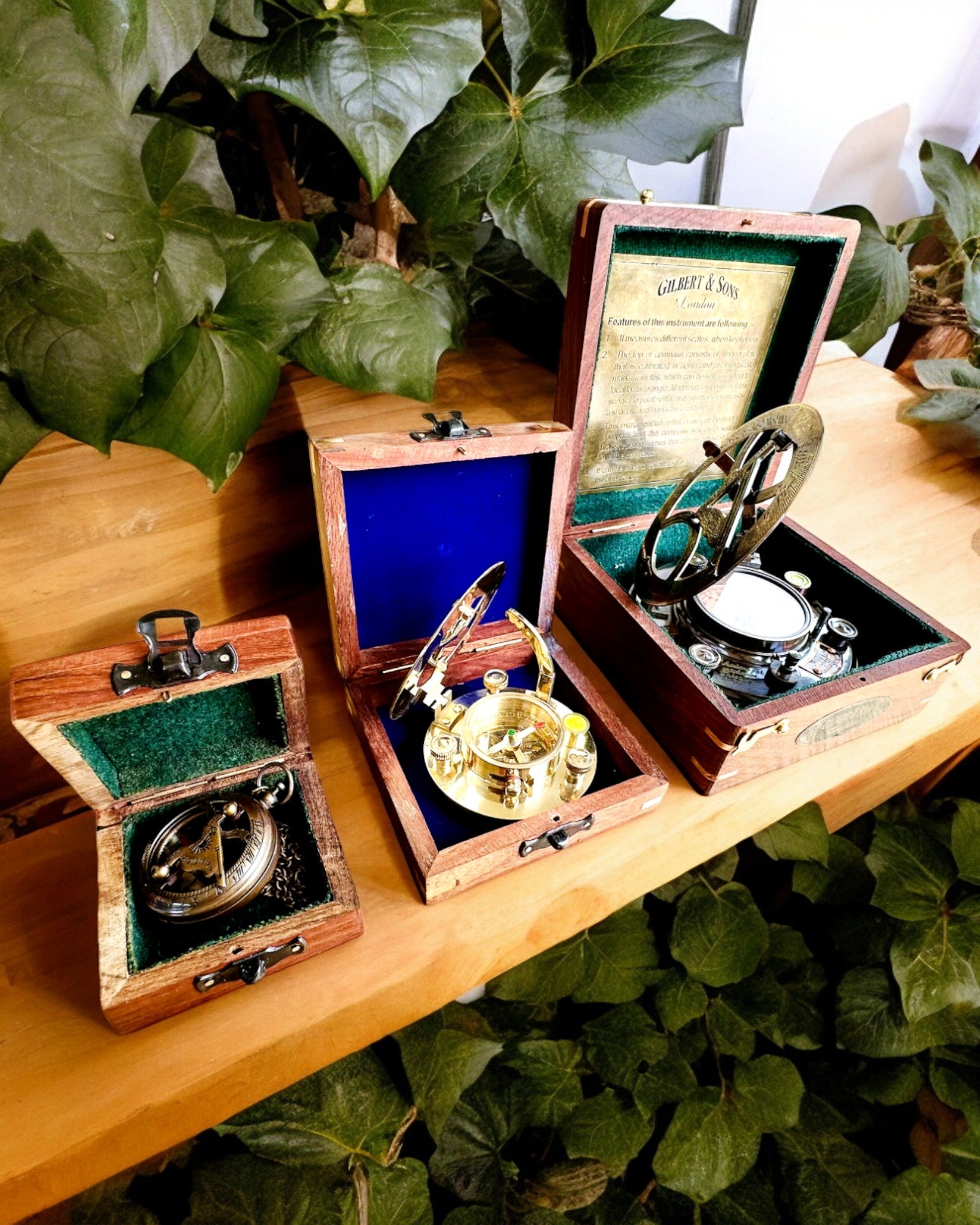 Große Holzkiste für Kompass "Gilbert & Sons" mit Gravurmöglichkeit