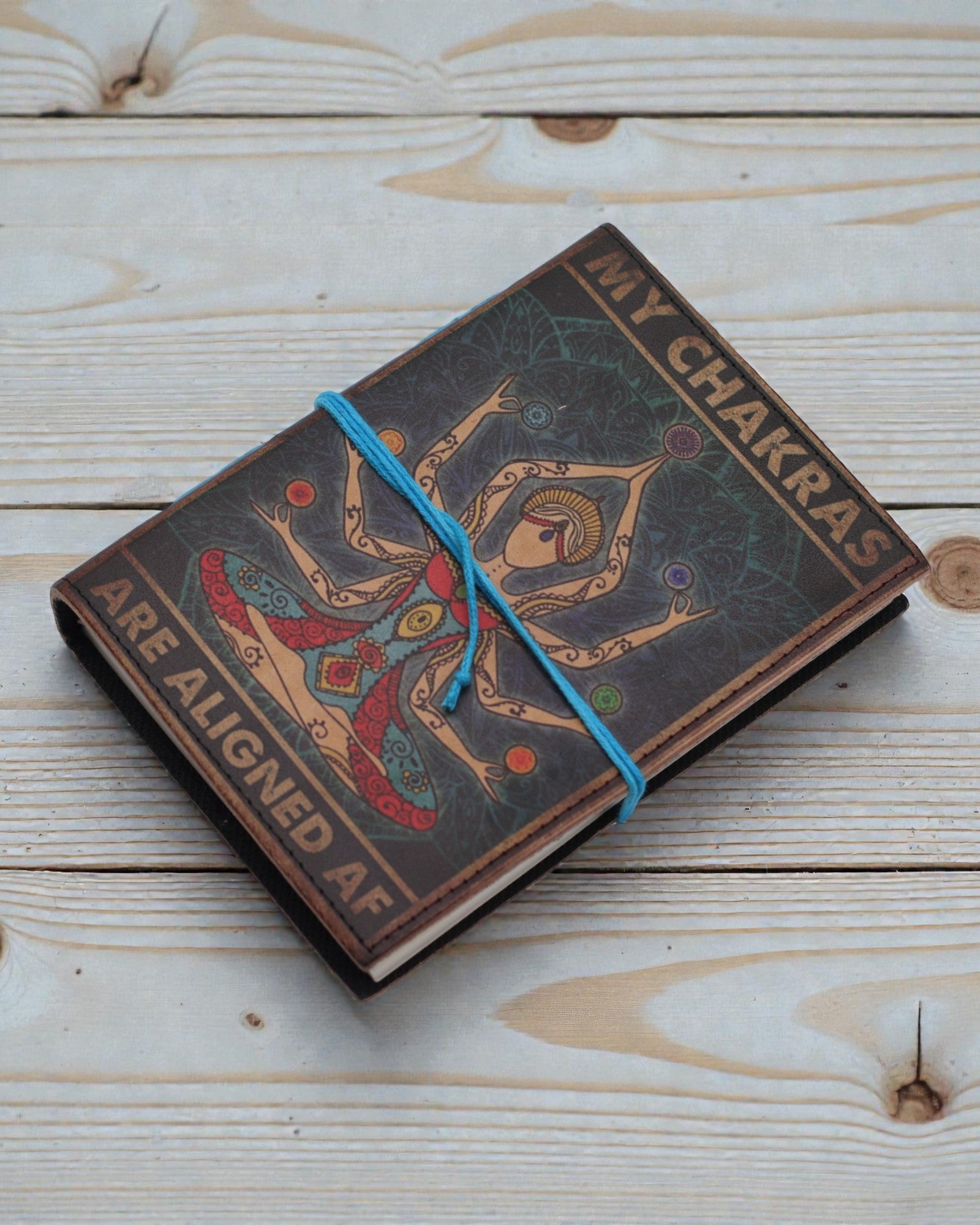 Chakra-Fluss – Leder-Notizbuch: Meine Chakren sind verdammt ausgerichtet