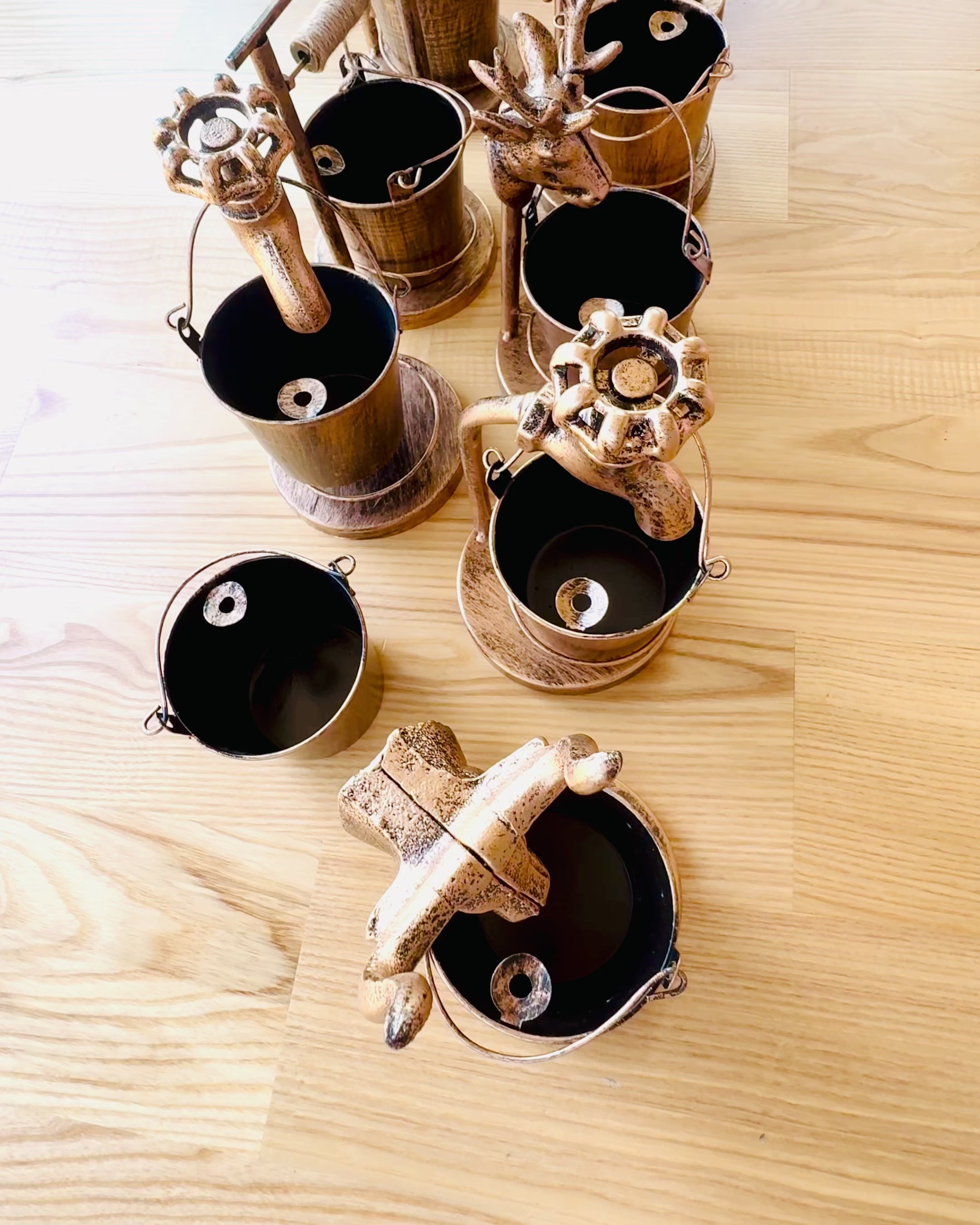 Stilvoller Metall-Aschenbecher "Rustic Charm" 19-23 cm Höhe, 8 Varianten zur Auswahl, Gravur auf Wunsch