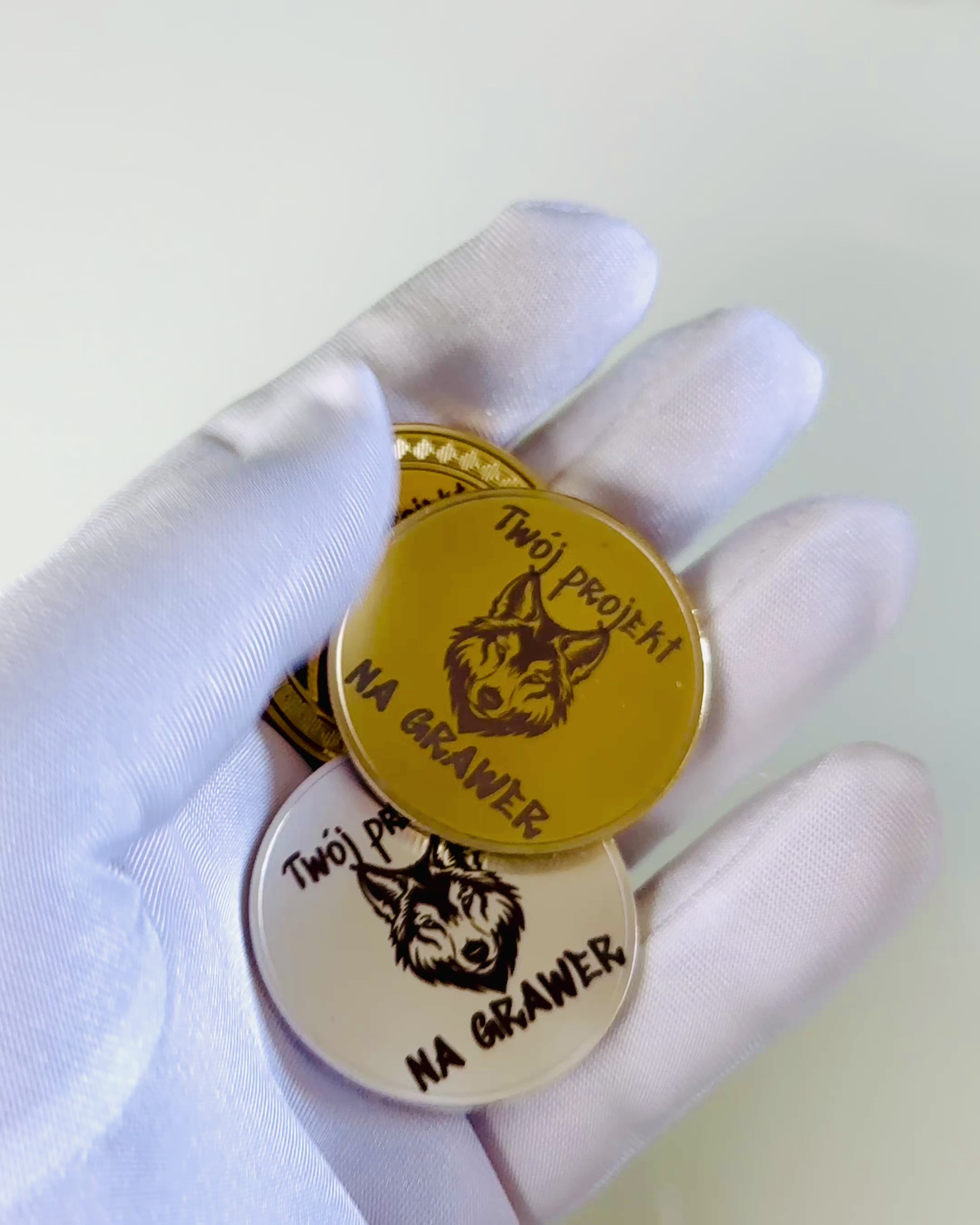 Leere Münze Herausforderung mit Personalisierung durch Gravur – Sammlerstück, 40mm, vier Modelle