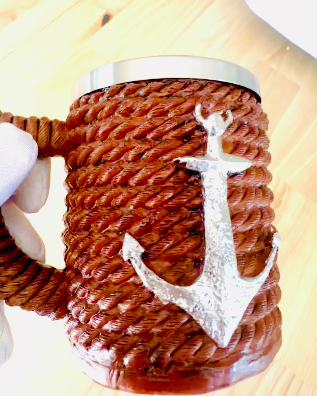 Kufel "Morski Skarb" aus Edelstahl, personalisierbar mit Gravur als Geschenk