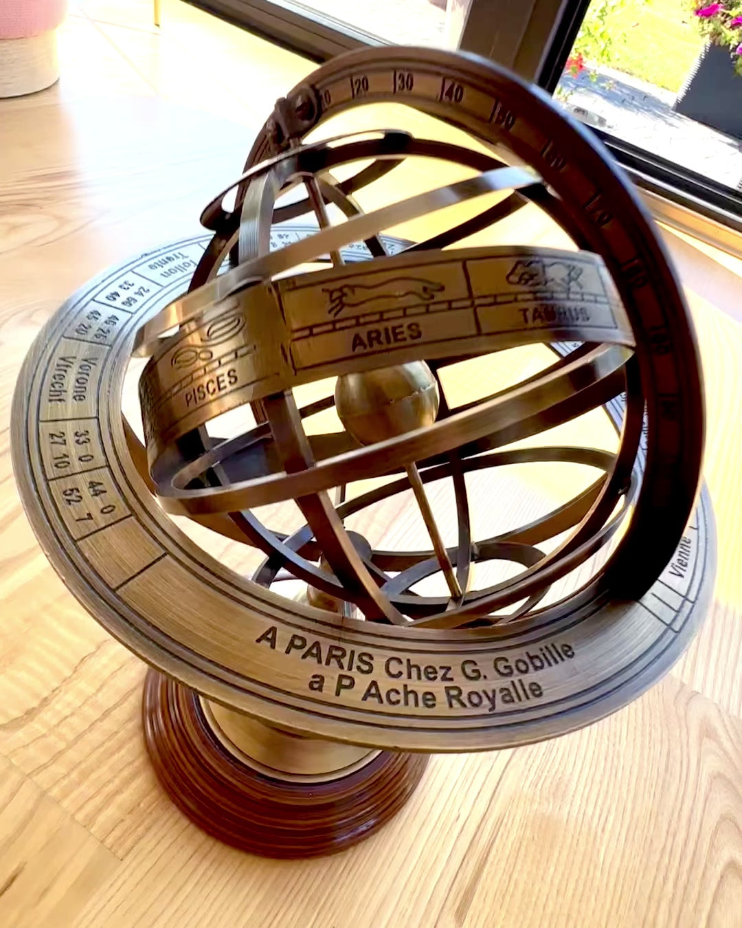 Astrolabium Artis 2 - 30 cm Höhe, Handgefertigt mit Gravuroption, Dekoration für das Büro, Premium