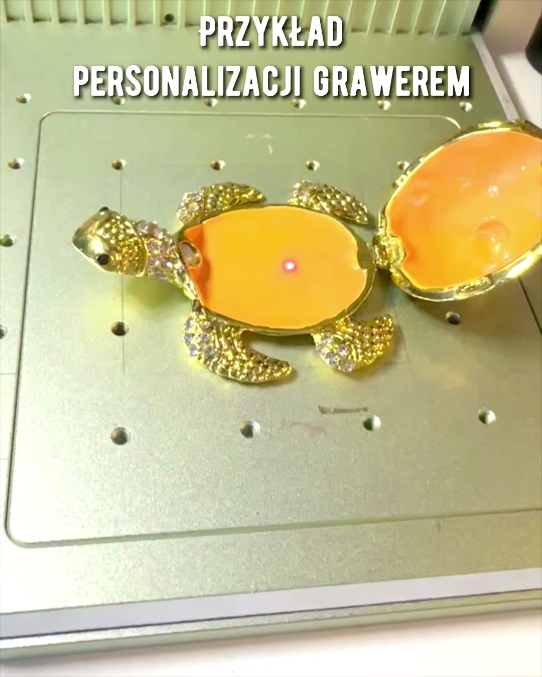 Schmuckkästchen "Schildkrötenfamilie" - Farbe Grün, Personalisierung mit Gravur