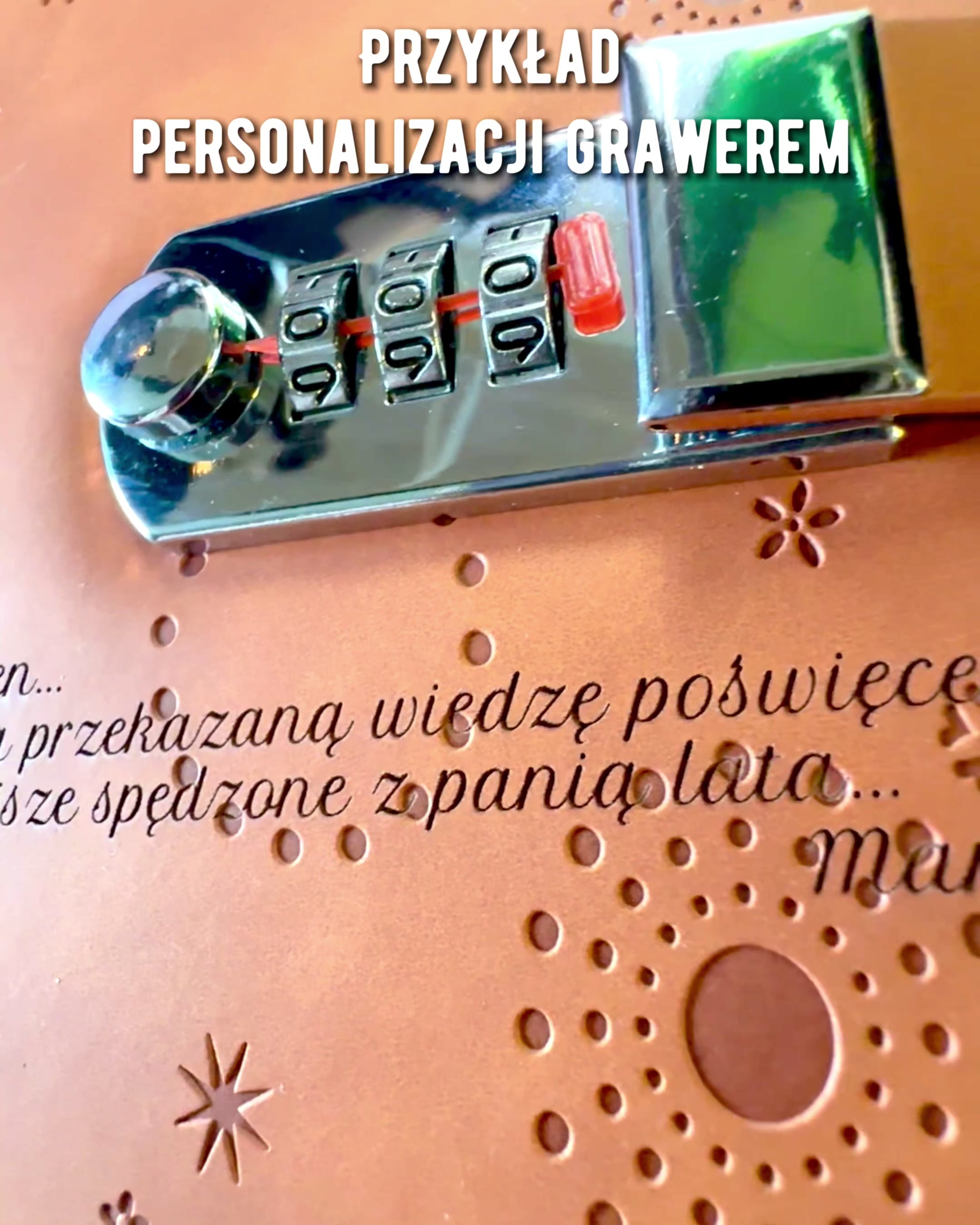 Exklusives Notizbuch, PU-Leder, A5 mit Zahlenschloss - "Secret Journal", Personalisierung mit Gravur