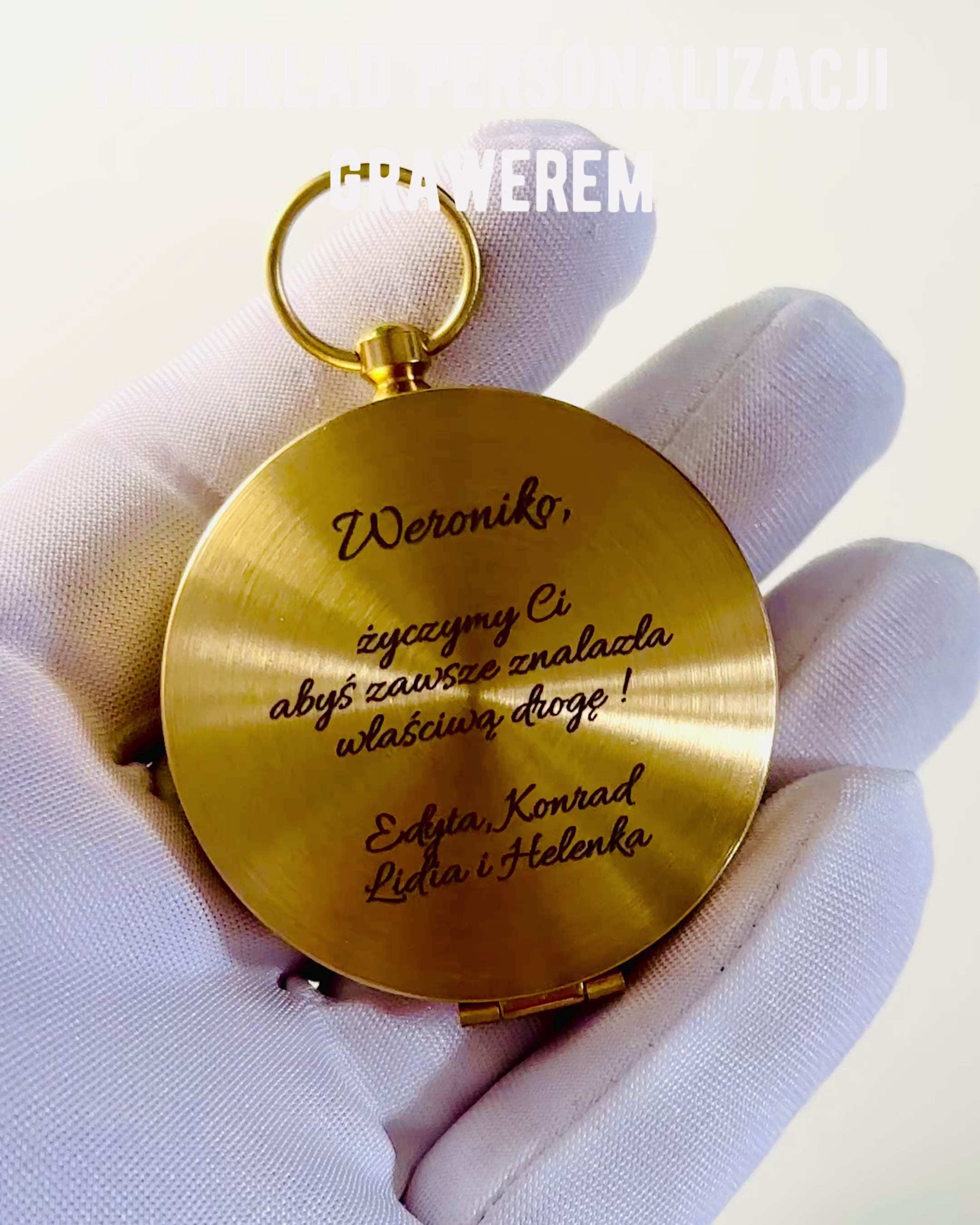 Retro-Navigationskompass – Tragbares und präzises Instrument zur Richtungsbestimmung für Reisende und Entdecker. Gravur, Personalisierung.