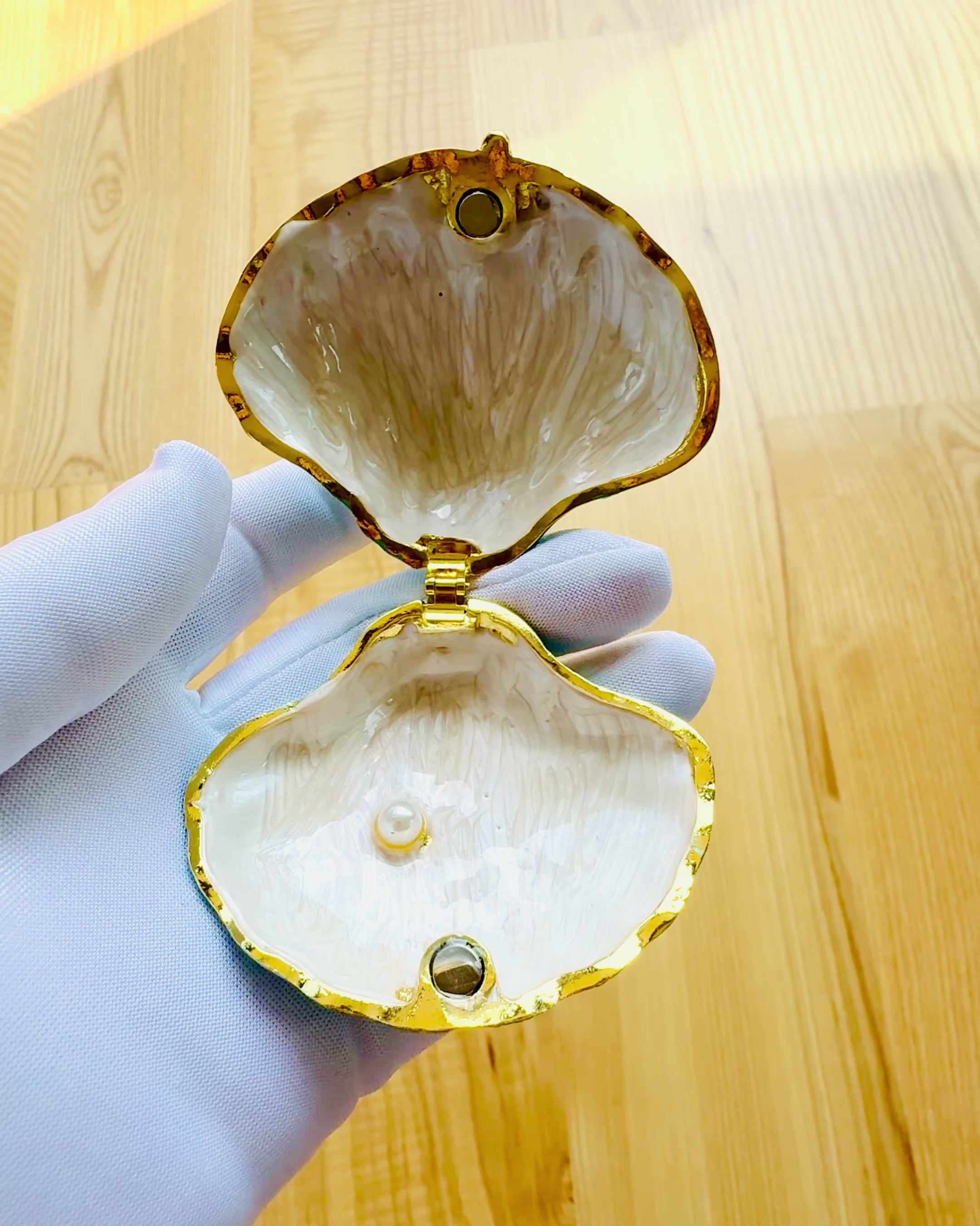 Schatzkammer der Erinnerungen Muschel - Schmuckversteck mit Personalisierung durch Gravur, Geschenk