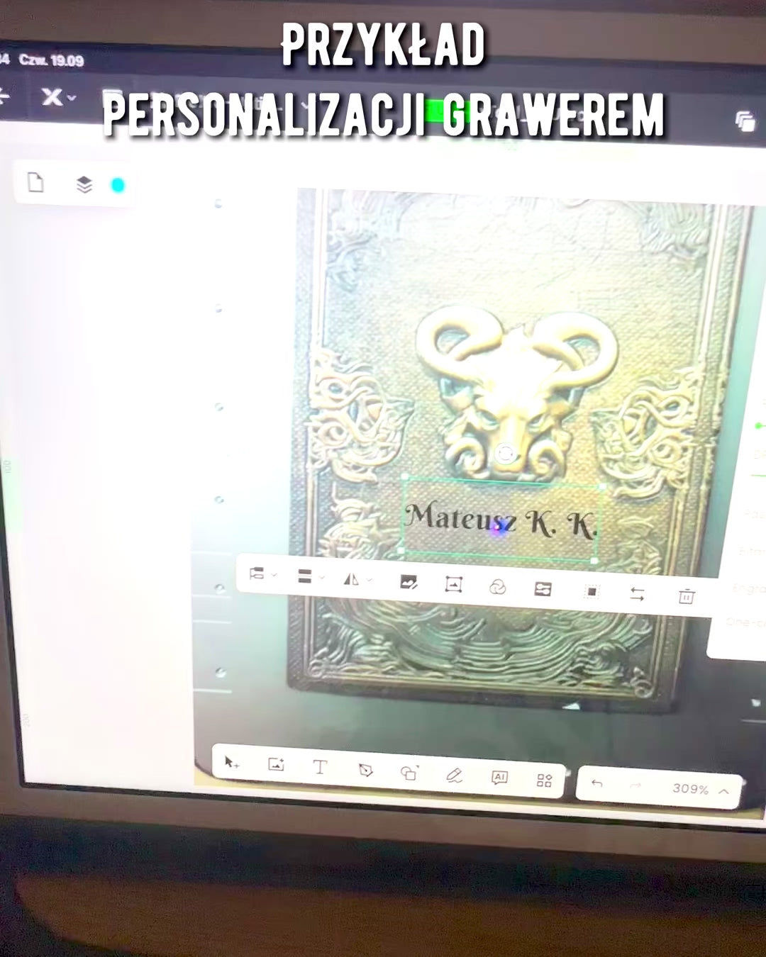 Magisches Notizbuch, Notizblock "Boski Byk" - Elegantes und Einzigartiges Schreibwaren, Personalisierung mit Gravur