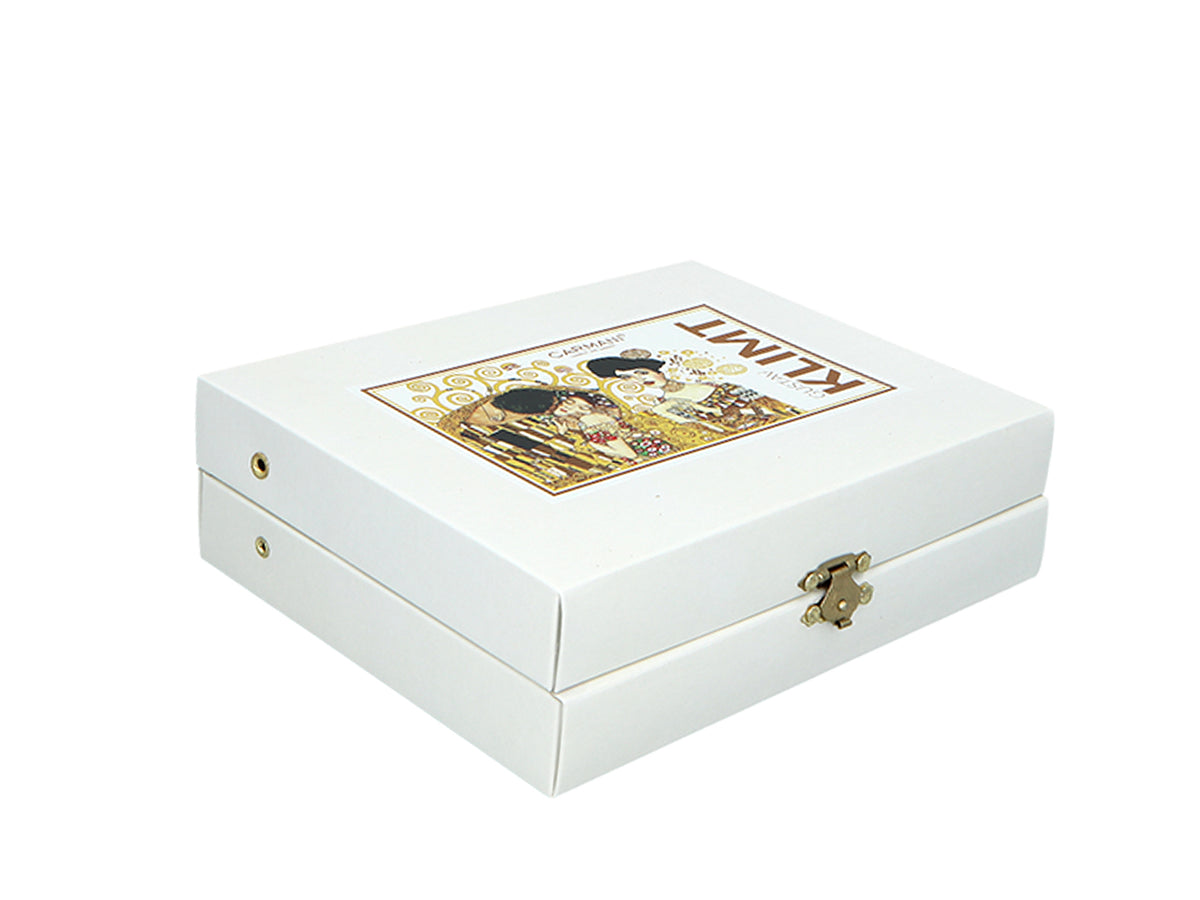 Set mit 6 mit 24K Gold beschichteten Löffelchen mit 1 Zuckerlöffel