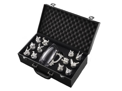 Set aus 12 Gläsern 25ml mit Krug 250ml mit Möglichkeit zur Personalisierung durch Gravur