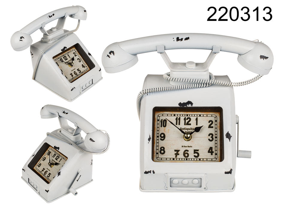 Retro-Telefon-Uhr, mit Möglichkeit zur Personalisierung durch Gravur