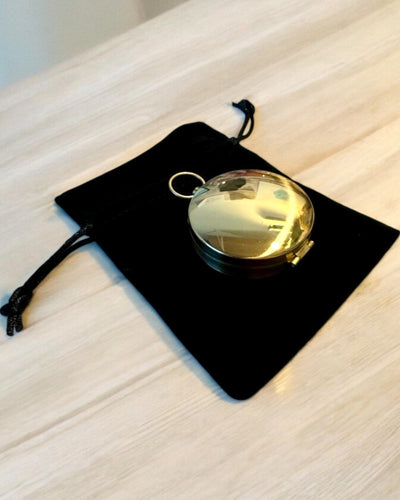 Wasserdichter Messingkompass mit Leuchteffekt - Unverzichtbar für Wanderungen und Camping, personalisiert mit Gravur