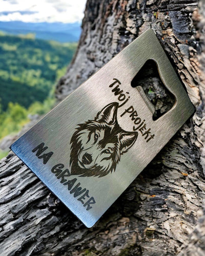 Flaschenöffner aus Edelstahl - Elegantes und Praktisches Gadget - Personalisierung mit Gravur